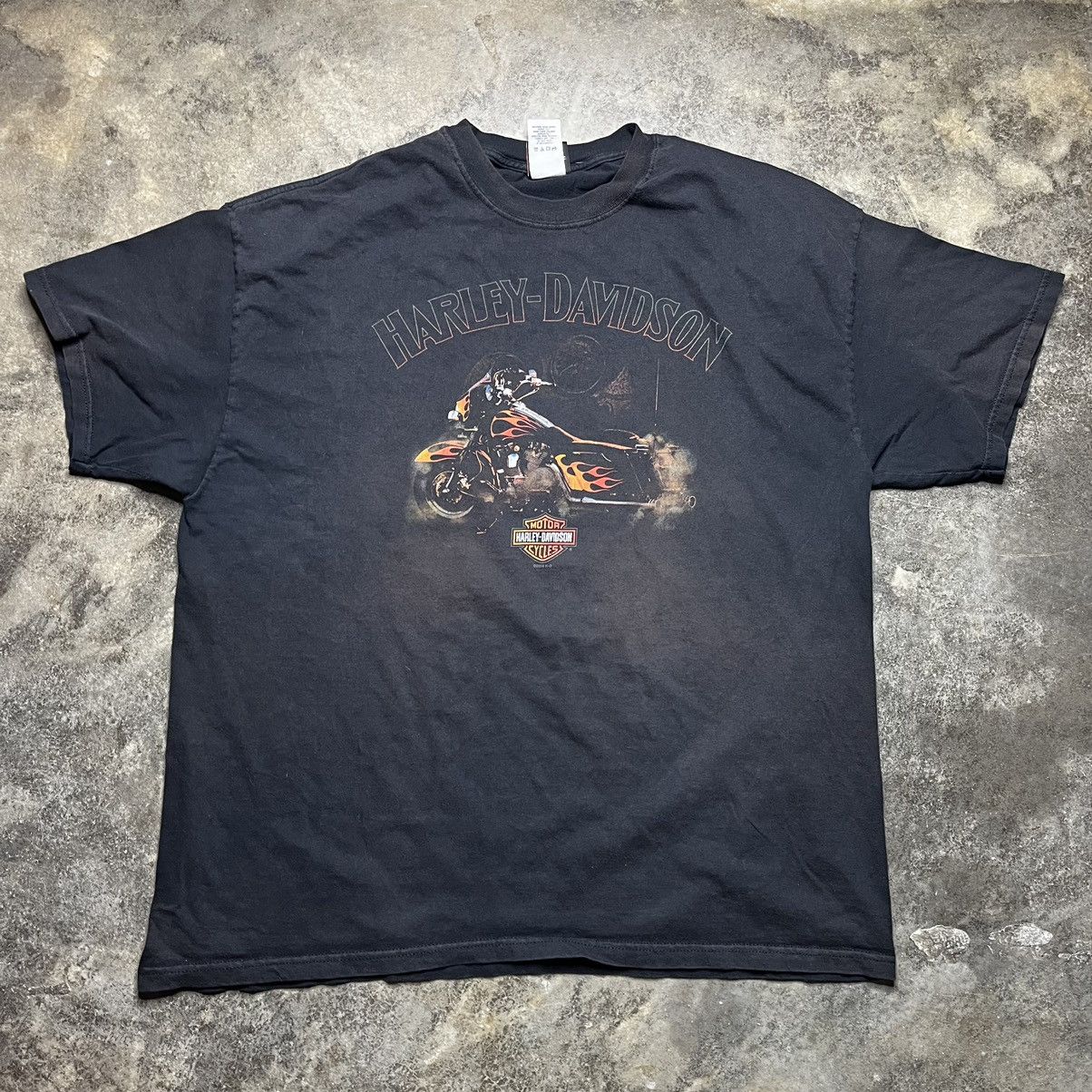Harley Davidson × Vintage vintage harley davidson fire motorcycle tshirt Size US XXL / EU 58 / 5 - 6 Thumbnail