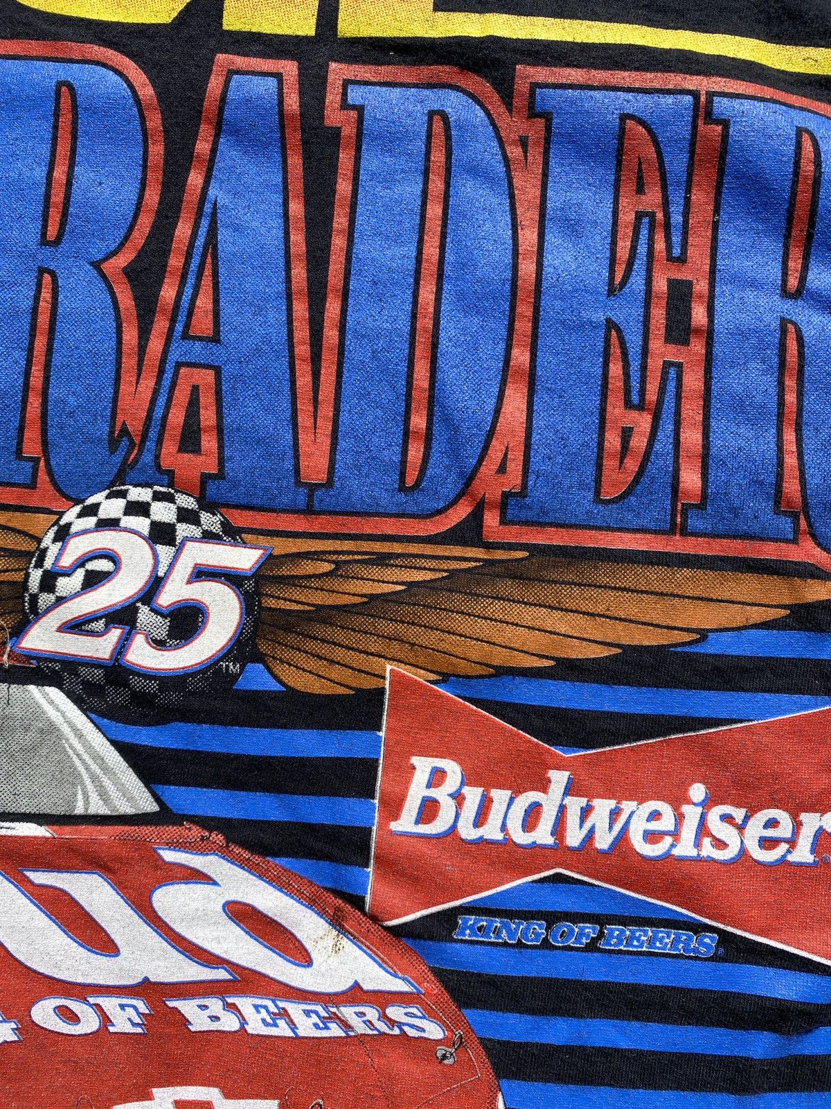 NASCAR × Tultex × Vintage 90s Nascar Budweiser big print racing shirt sz XL Size US XL / EU 56 / 4 - 5 Thumbnail
