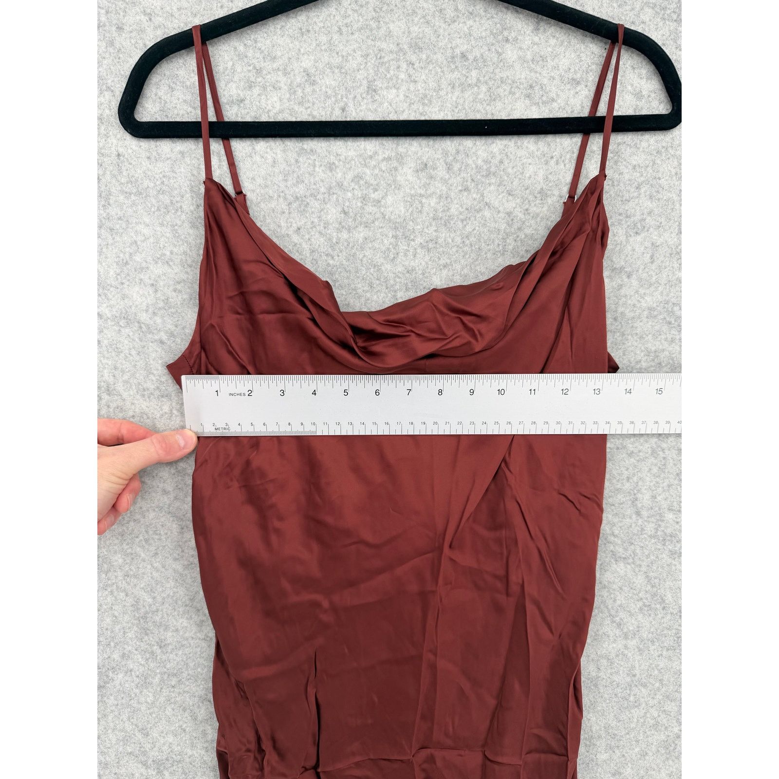 Aritzia NWT Wilfred Only Ruched Rustique Silky Slip Dress Size LARGE Size L / US 10 / IT 46 - 8 Thumbnail