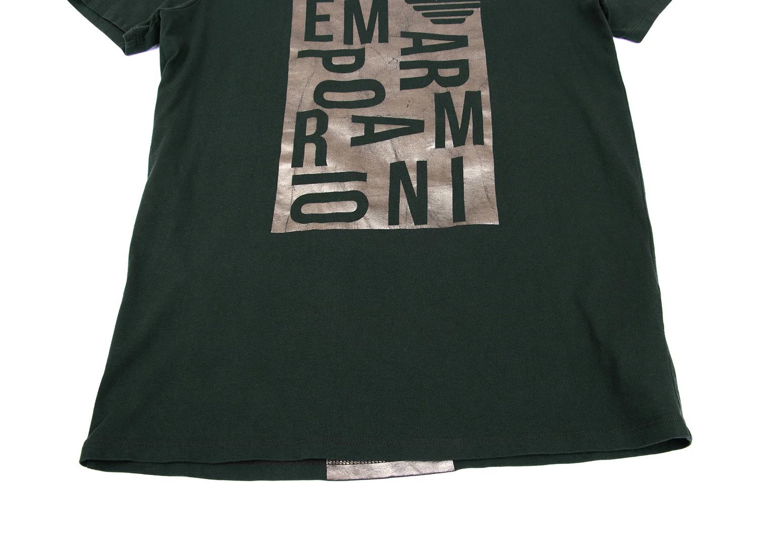Emporio Armani Logo Foil Print T-Shirt in Dark Green 170/88A Size US S / EU 44-46 / 1 - 8 Thumbnail