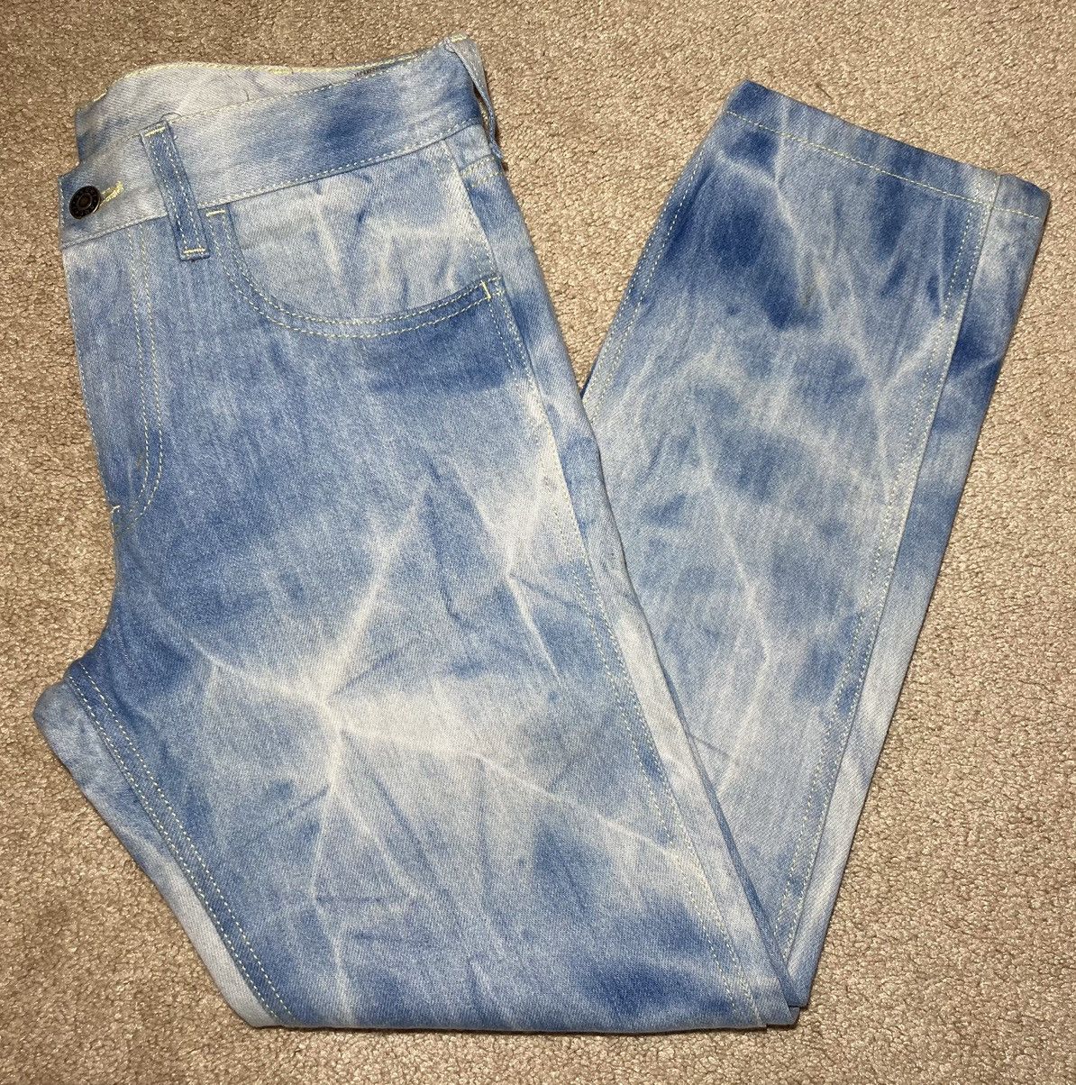 image of Ss16 Gucci Tie Dye Skinny Jeans Bleach Baby Blue 2016 Sky Gg, Men's (Size 30)