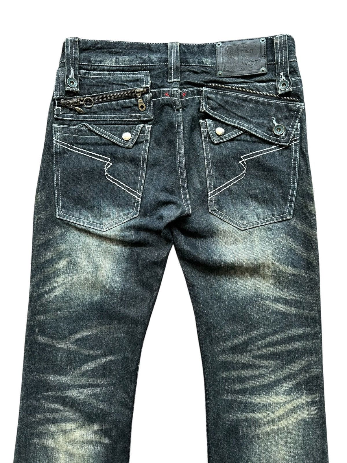 semanticdesign Early 00's Semanticdesign - J-rock whiskered jeans Size US 30 / EU 46 - 6 Thumbnail