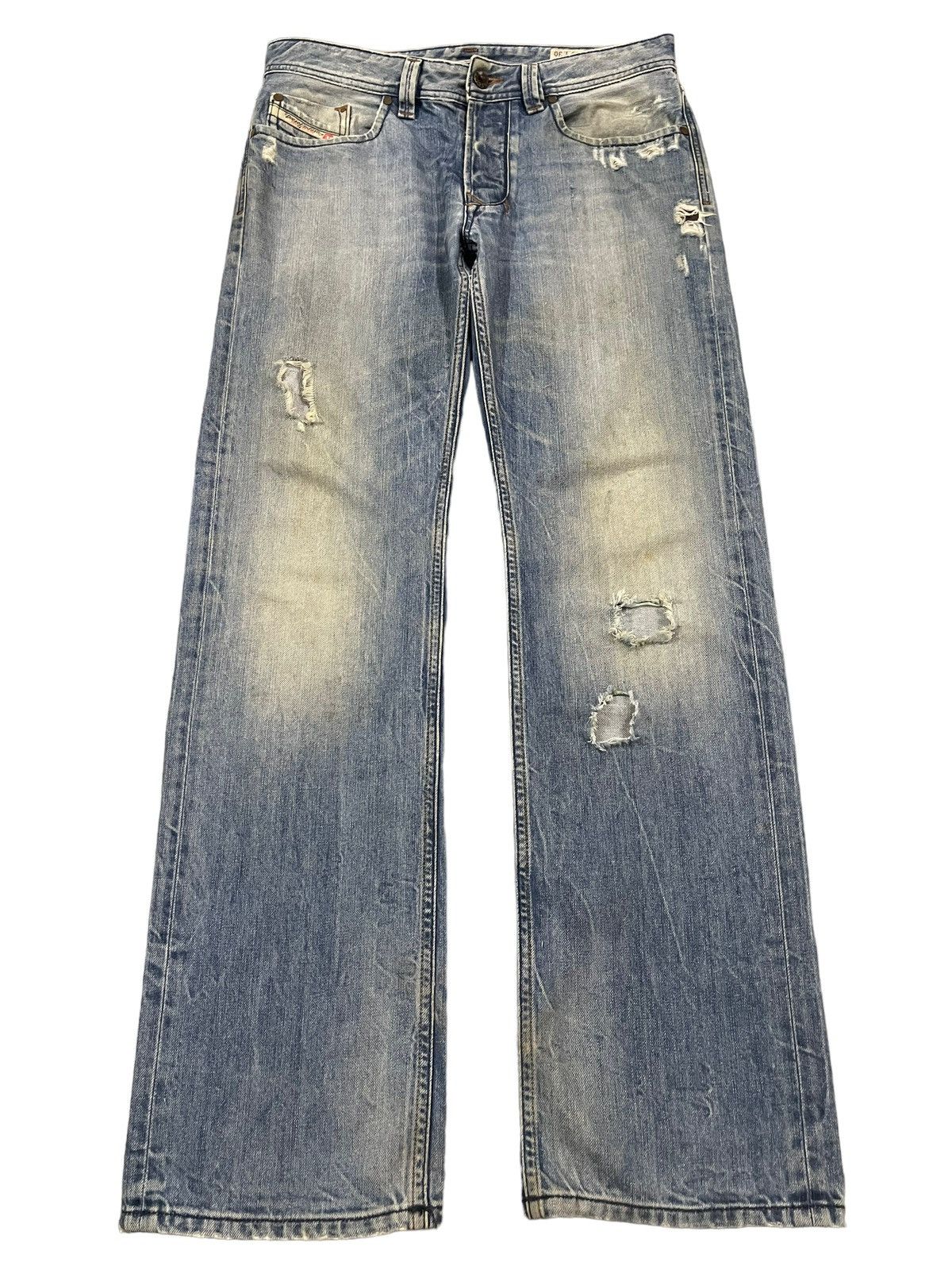Diesel Vintage 90s Diesel Industry Blue Wash Distressed Jeans Size US 32 / EU 48 - 1 Thumbnail