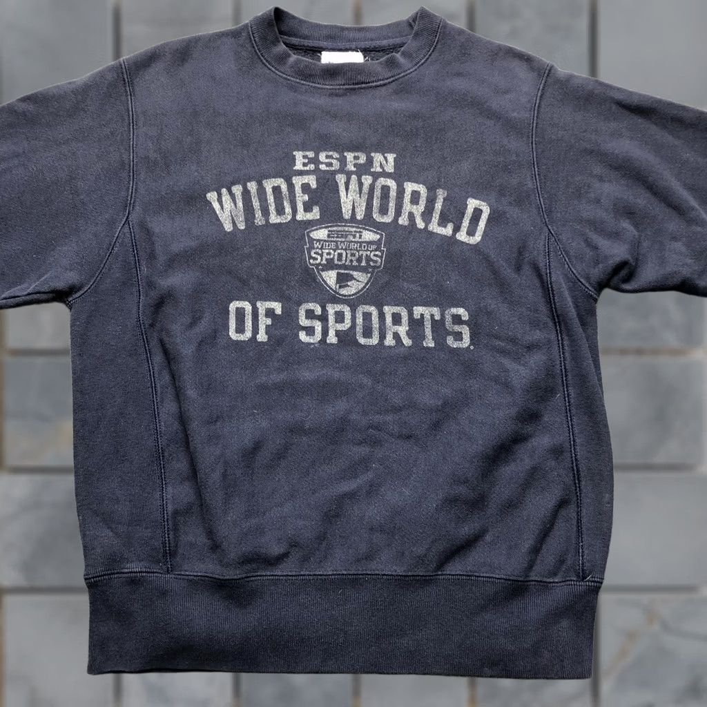 Champion VINTAGE Champion Shirt Mens S Blue Reverse Weave Sweatshirt ESPN Wide World Sports Size US S / EU 44-46 / 1 - 1 Thumbnail