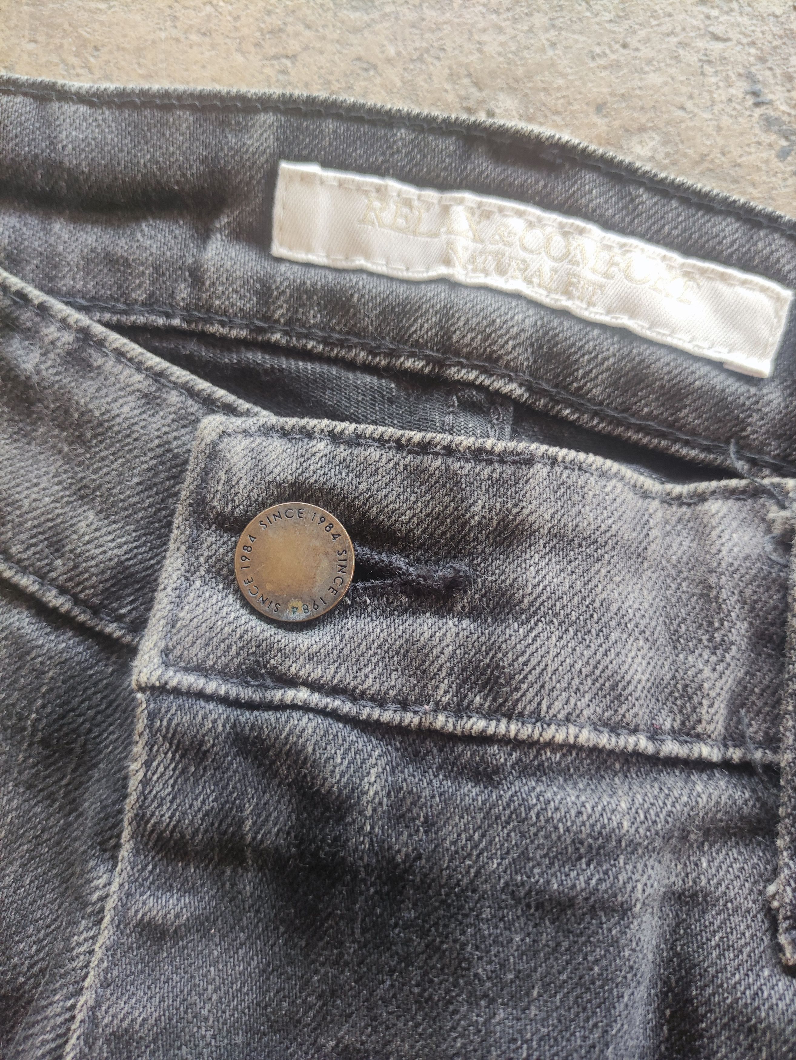Japanese Brand × Uniqlo W35💥 Vintage Japanese Black Faded Denim Jeans Pants Size US 35 - 5 Thumbnail