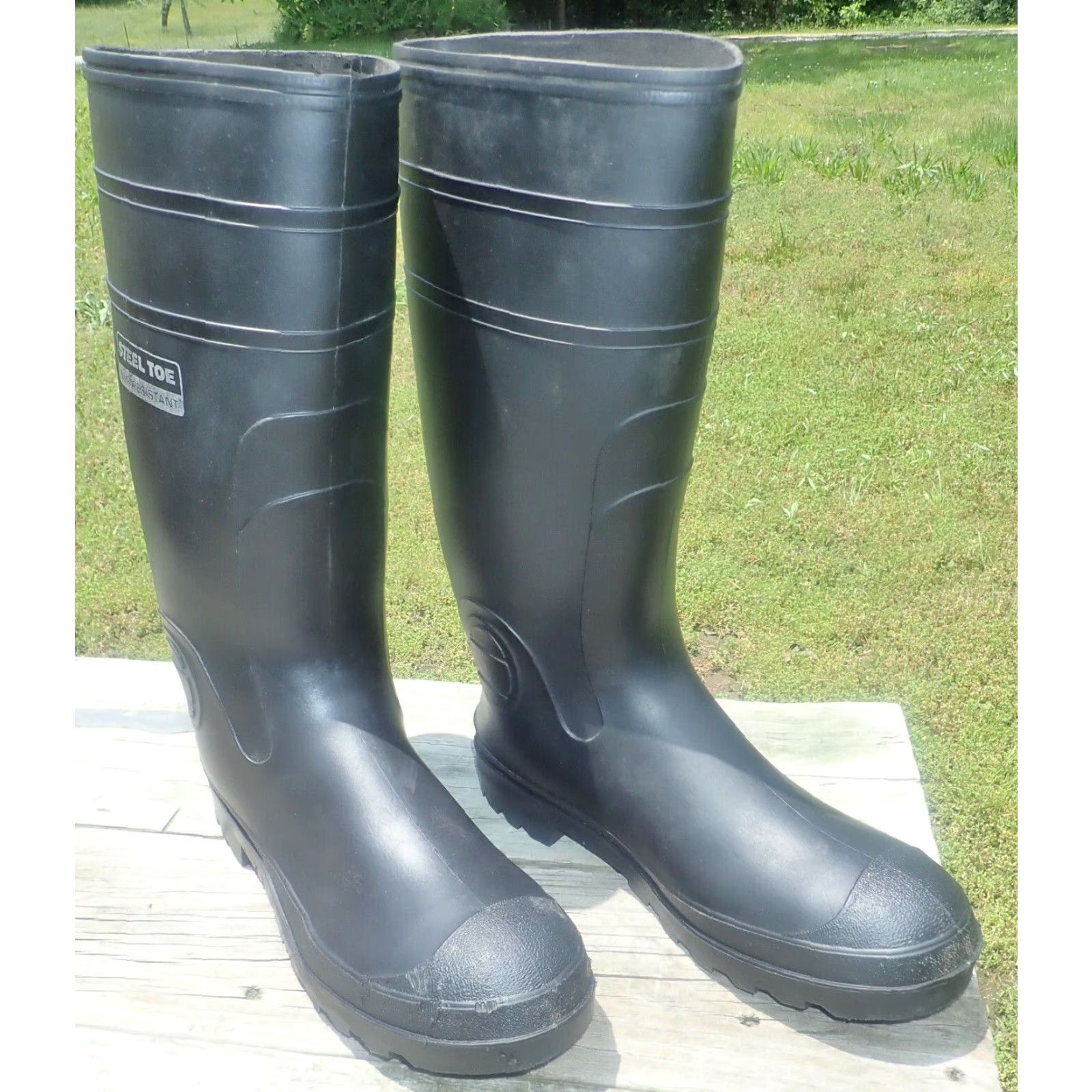 Vintage Genfoot Mens Industrial Steel Toe Rubber Boots 12 Extra Large XL Size US 12 / EU 45 - 3 Thumbnail