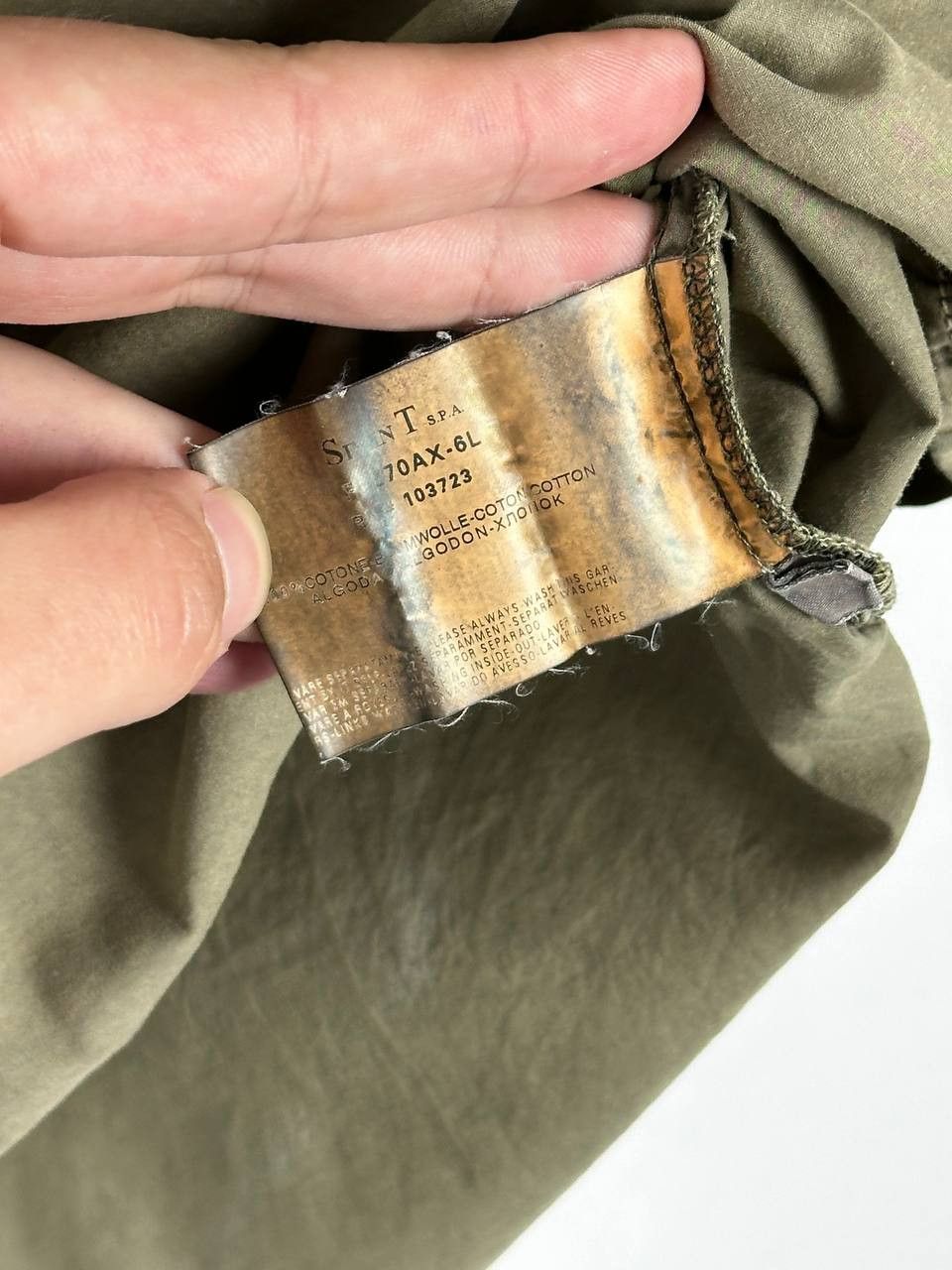 Armani × Vintage Vintage Armani Jeans Military Garment Dyed Polo T Shirt Size US L / EU 52-54 / 3 - 8 Thumbnail