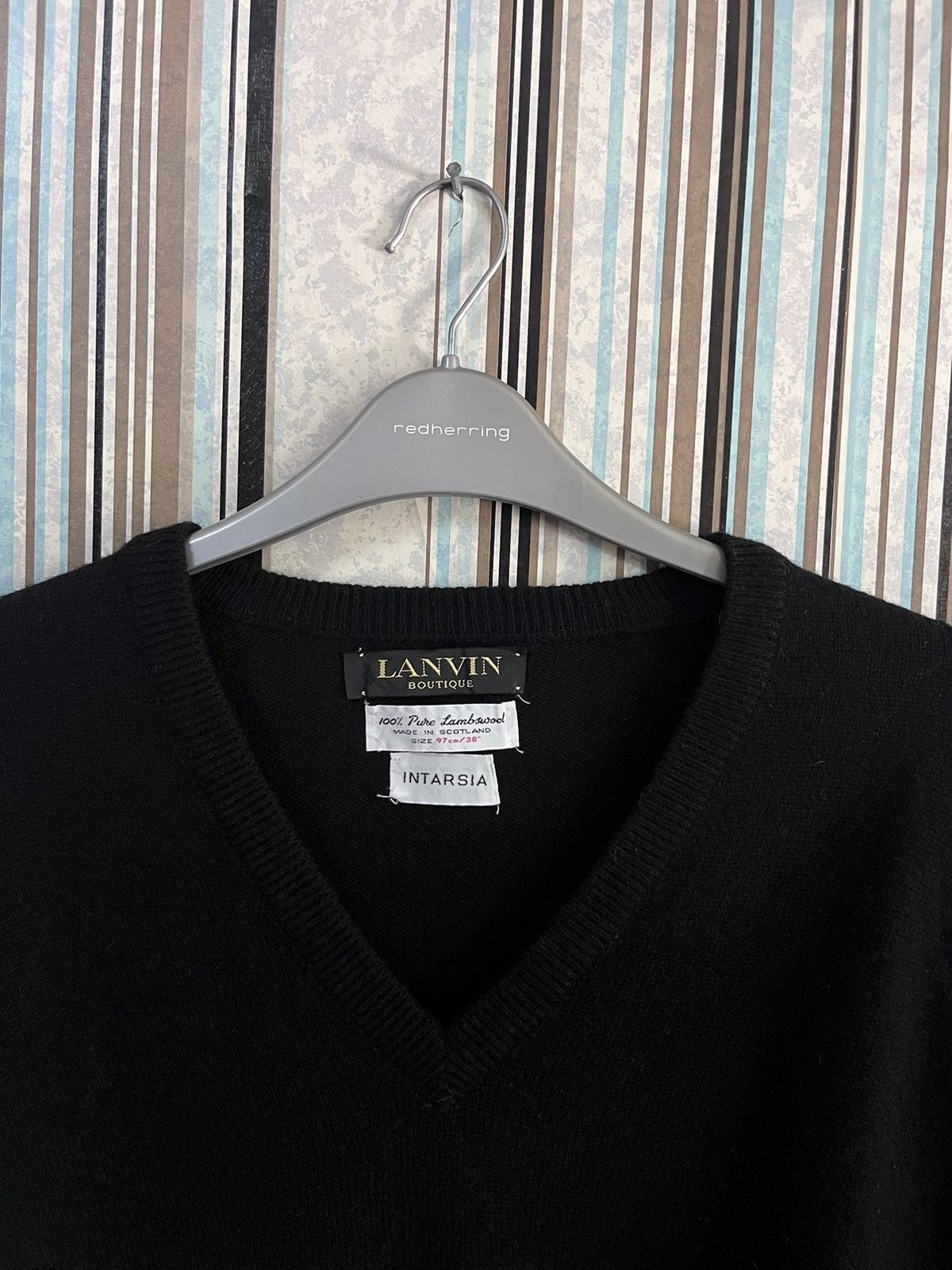 Lanvin 1990s intarsia lambwool abstract art #F2 Size US S / EU 44-46 / 1 - 5 Thumbnail