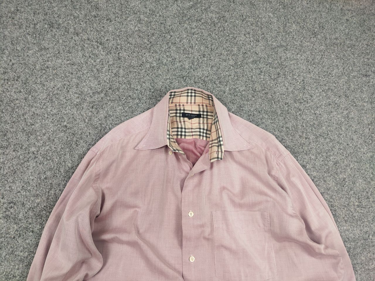 Burberry Vintage 90's Burberry London Pink Nova check Button Shirt Size US XL / EU 56 / 4 - 5 Thumbnail