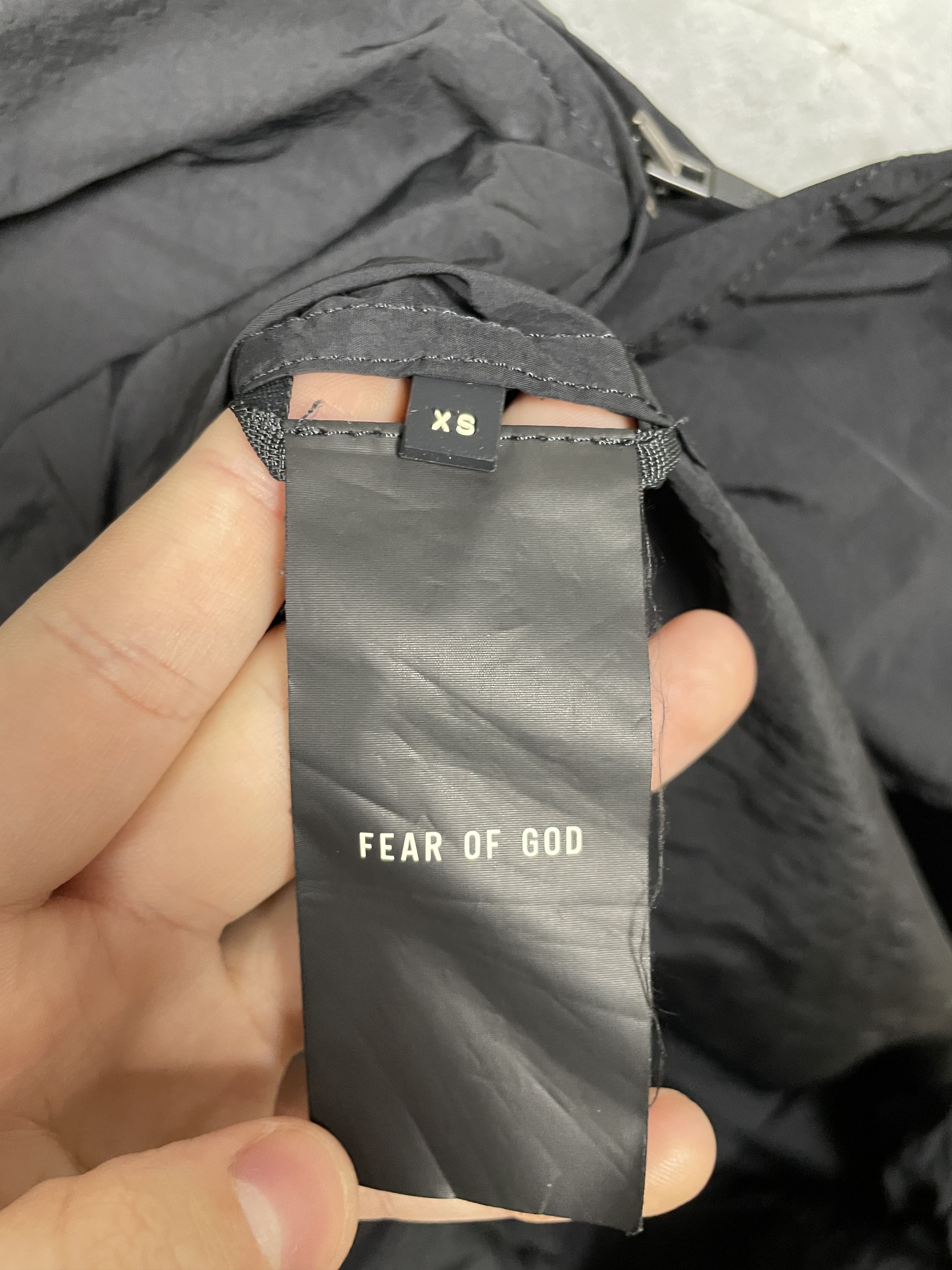 Fear of God $1195 Fear of God Logo Nylon Hooded Rain Jacket Size US XS / EU 42 / 0 - 8 Thumbnail