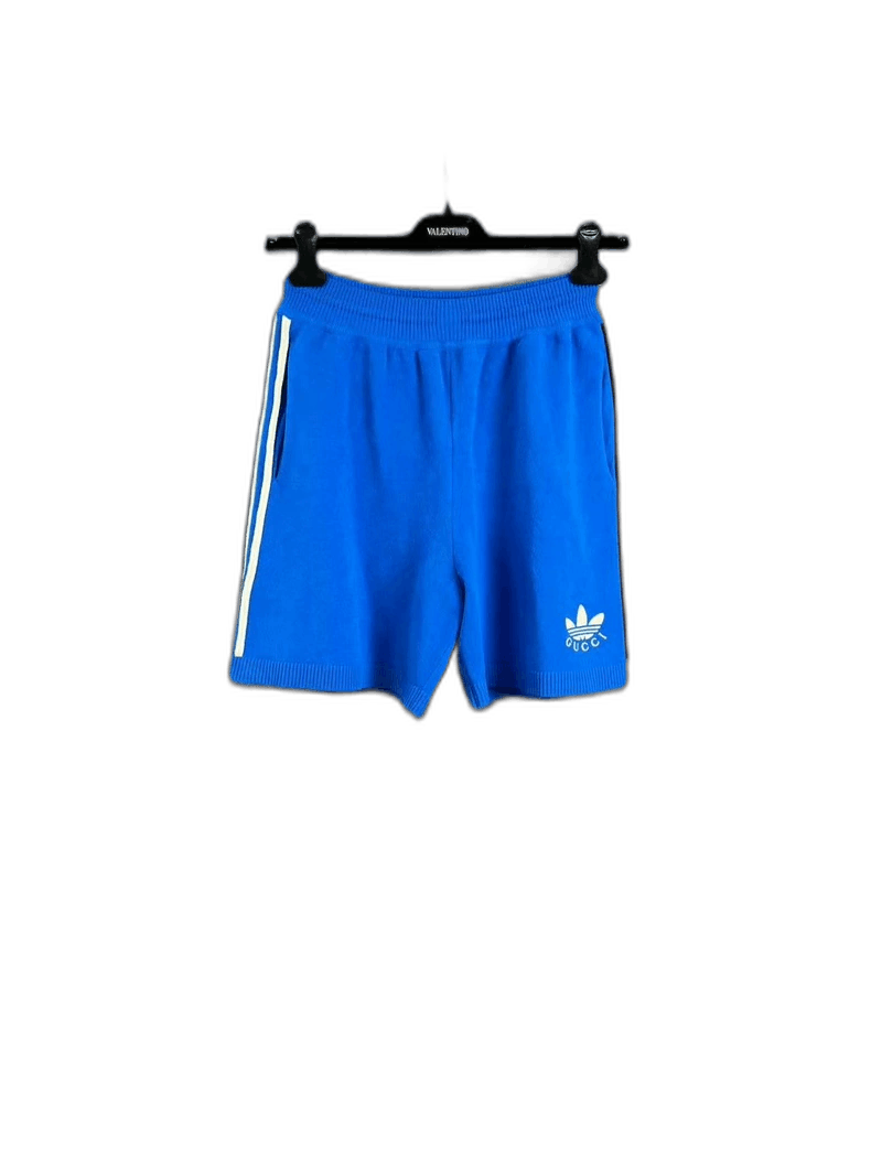 Gucci GUCCI x ADIDAS Blue Embroidered Logo Shorts-2506 | Grailed