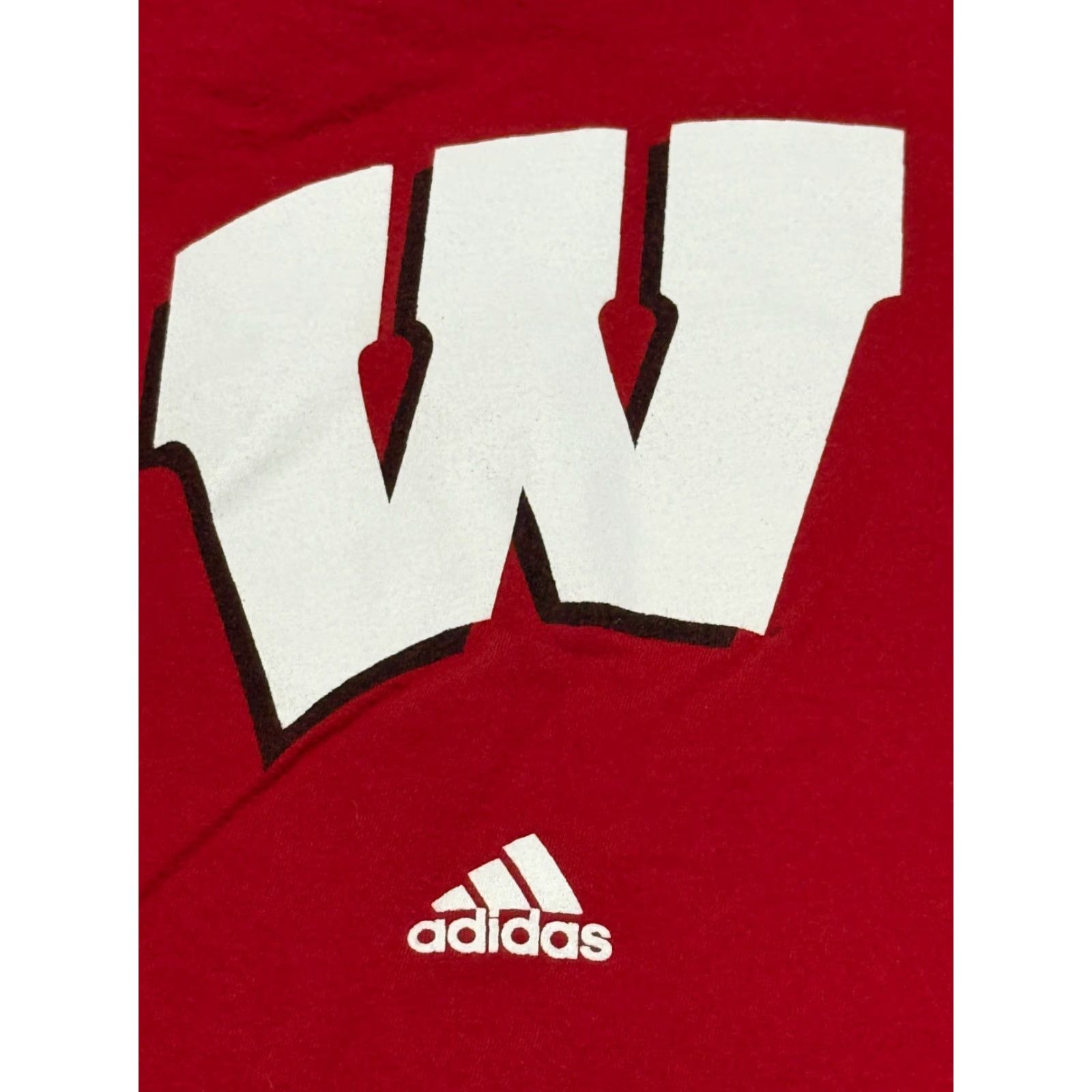 Adidas Adidas Shirts Men's 2XL Red White T-Shirt Short Sleeve Wisconsin Badgers Size US XXL / EU 58 / 5 - 5 Thumbnail