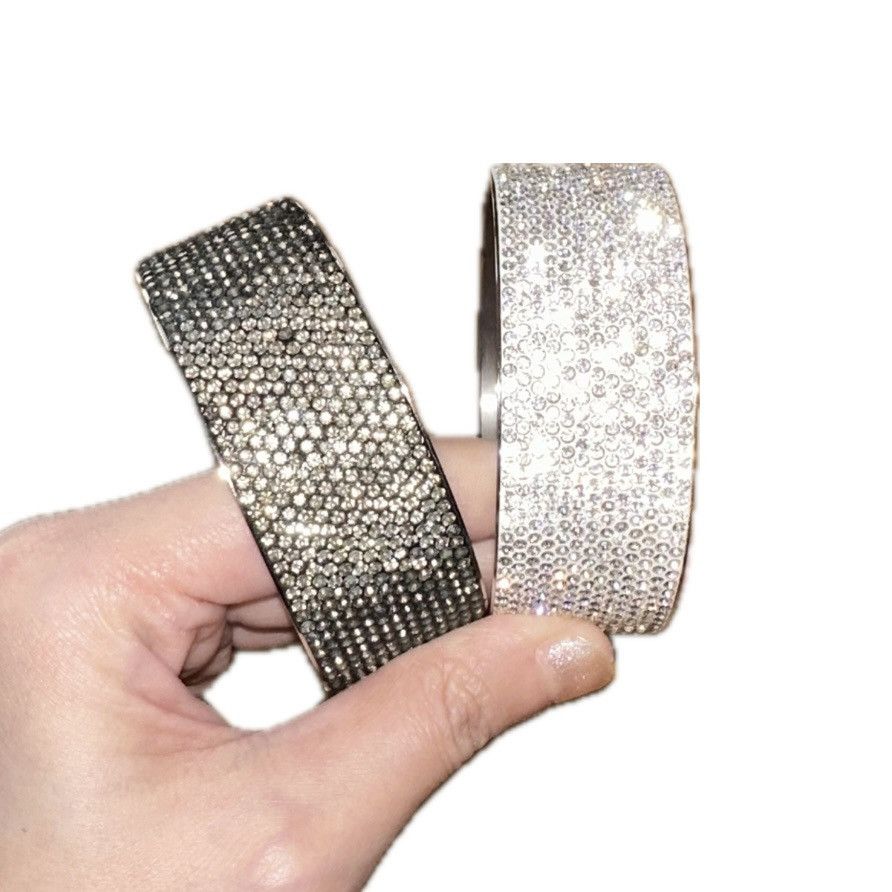 image of Swarovski Crystal Bangle Duo in Silver, Women's