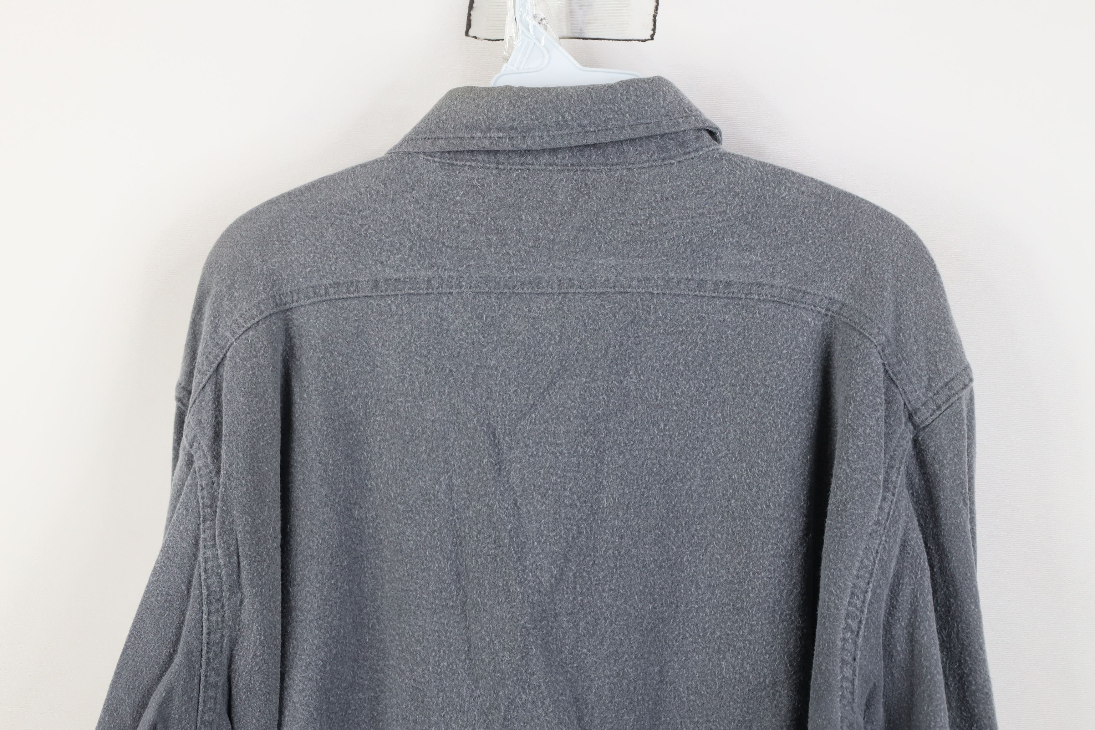 Lands' End Vintage 90s Lands End Chamois Cloth Button Shirt Gray USA Size US M / EU 48-50 / 2 - 10 Thumbnail