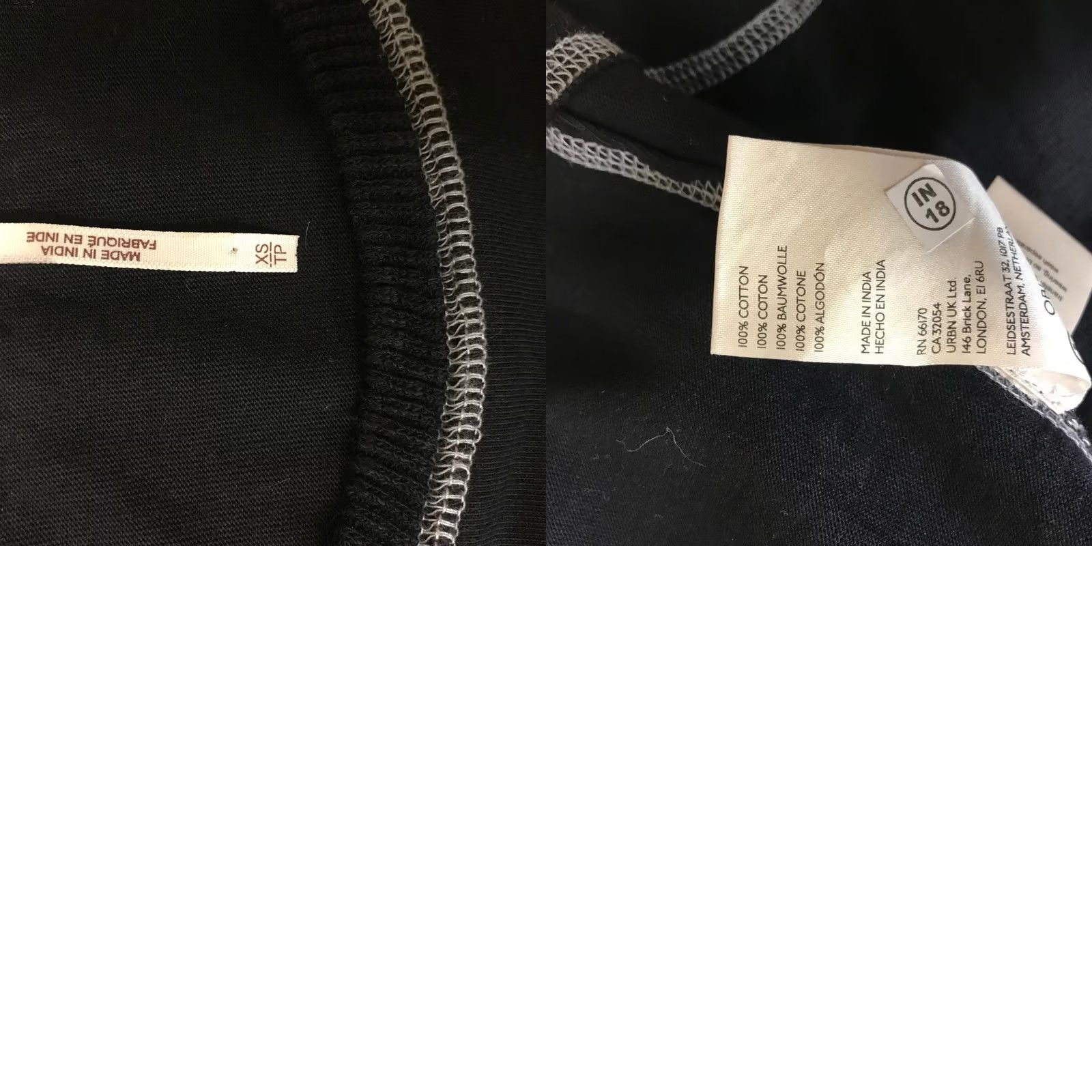 Free People Free People Black Crochet Lace Accent Muscle Tee Contrast Stitch XS Tank Women Size XS / US 0-2 / IT 36-38 - 8 Thumbnail
