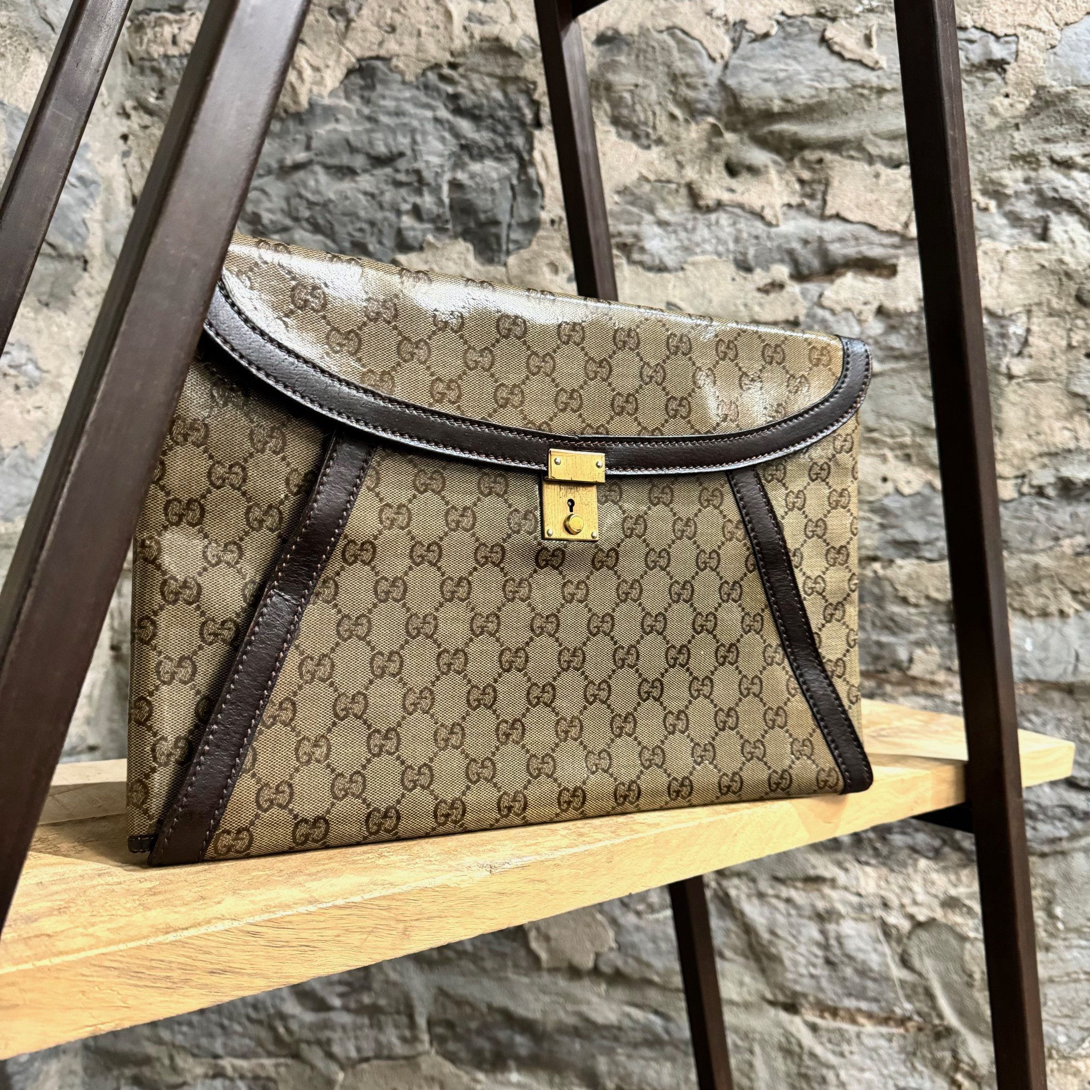Gucci Gucci Vintage GG Canvas Portfolio Clutch Size ONE SIZE - 2 Thumbnail
