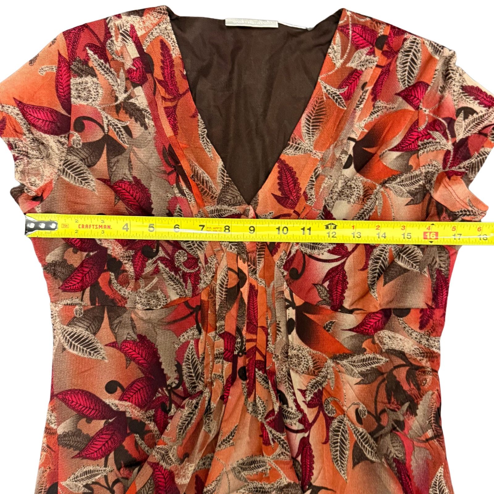 Worthington Vintage Worthington Leaf Print Babydoll Blouse | Size Small Size S / US 4 / IT 40 - 4 Thumbnail