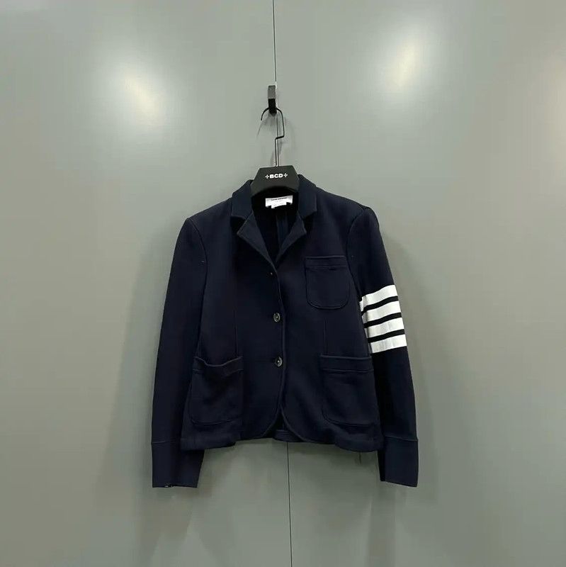 Thom Browne Thom Browne Women's Navy Striped Jacket 0089 Size ONE SIZE - 1 Thumbnail