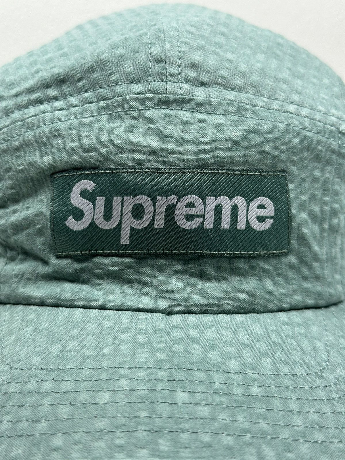 Supreme Supreme Washed Seersucker Camp Cap Hat Size ONE SIZE - 2 Thumbnail