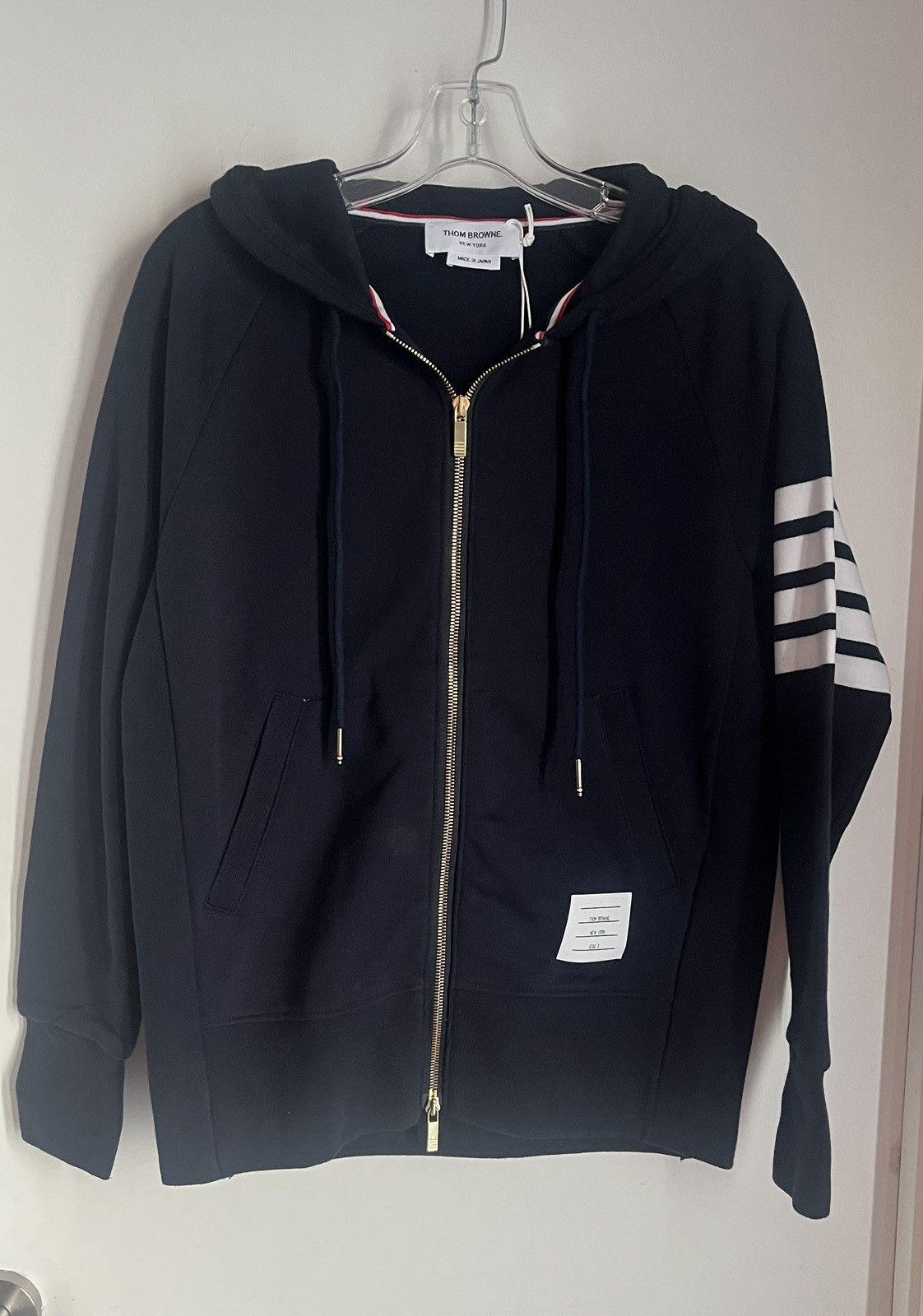 Thom Browne Thom Browne Classic 4 Bar Loop Back Hooded Zip Jacket Sz 3 Size US XL / EU 56 / 4 - 1 Thumbnail