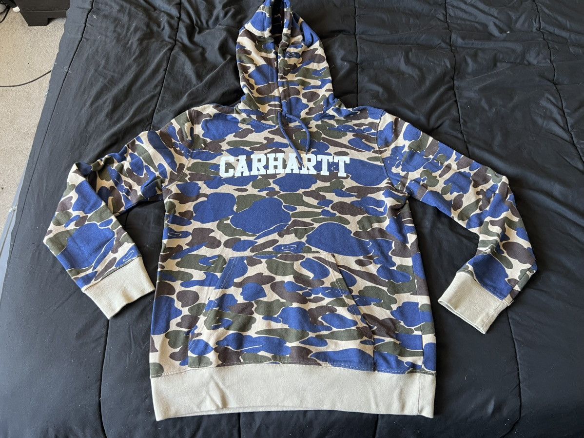 Carhartt × Carhartt Wip Carhartt Work In Progress Blue Camo College Sweatshirt Size US M / EU 48-50 / 2 - 1 Thumbnail