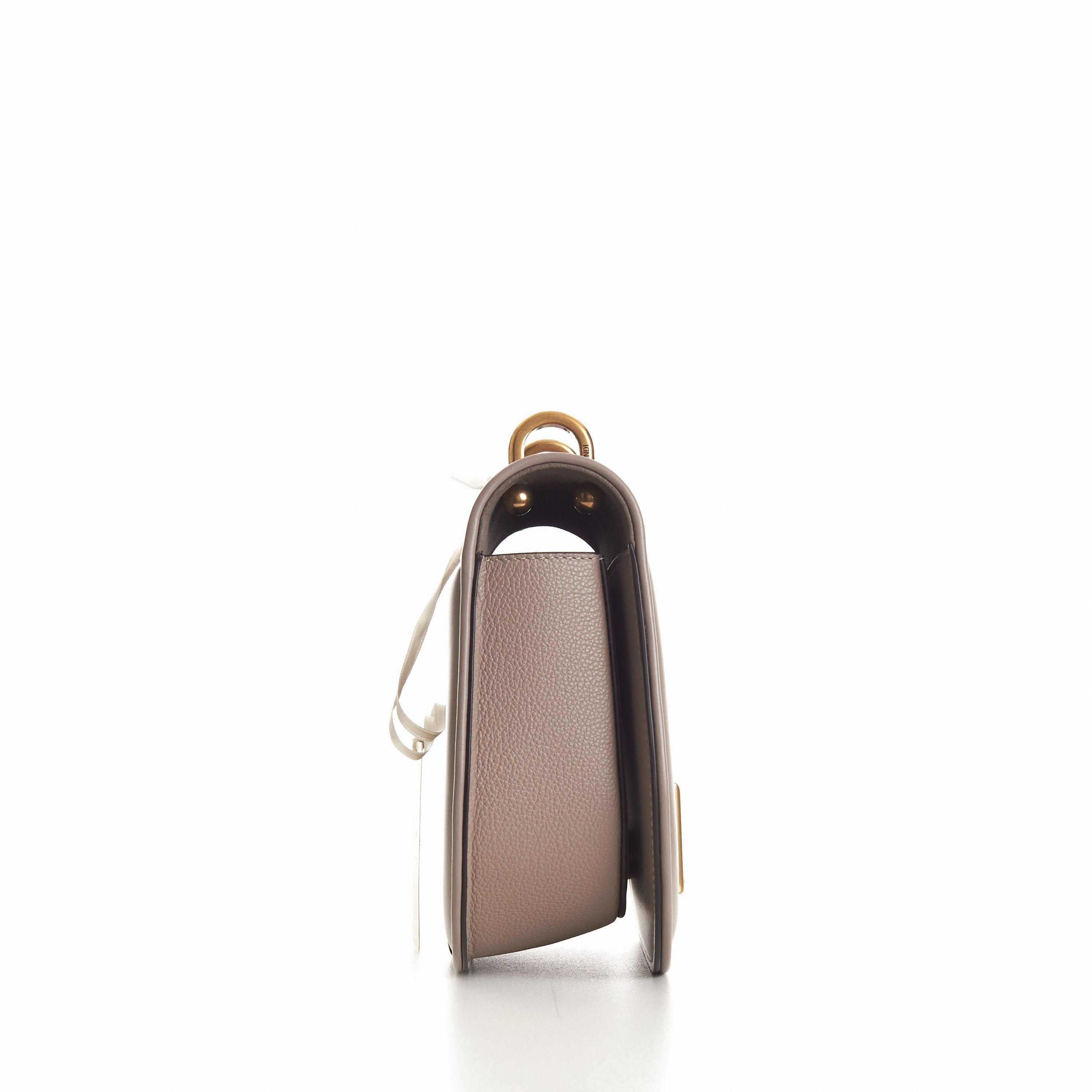 Fendi C’mon Medium Dove-Gray Smooth Full-grain Leather Bag Size ONE SIZE - 9 Thumbnail