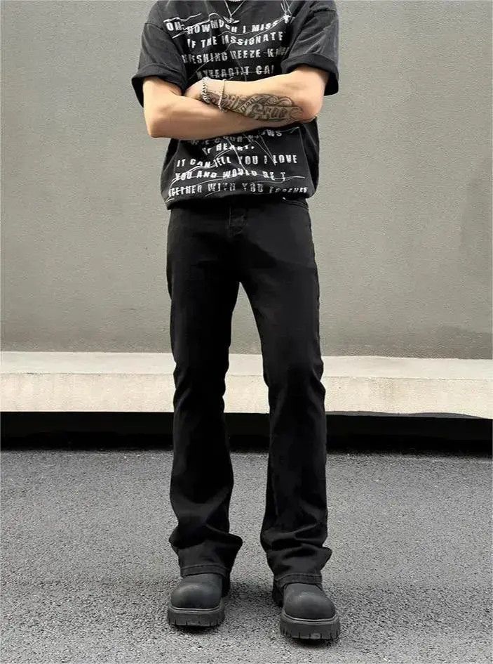 Japanese Brand Black slim fit stretch jeans Size US 30 / EU 46 - 5 Thumbnail