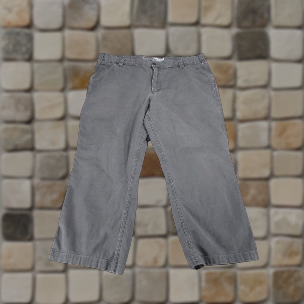 Carhartt CARHARTT Mens Pants 40 Gray Canvas Carpenter Workwear Regular Fit 40X26 Size US 40 / EU 56 - 1 Thumbnail