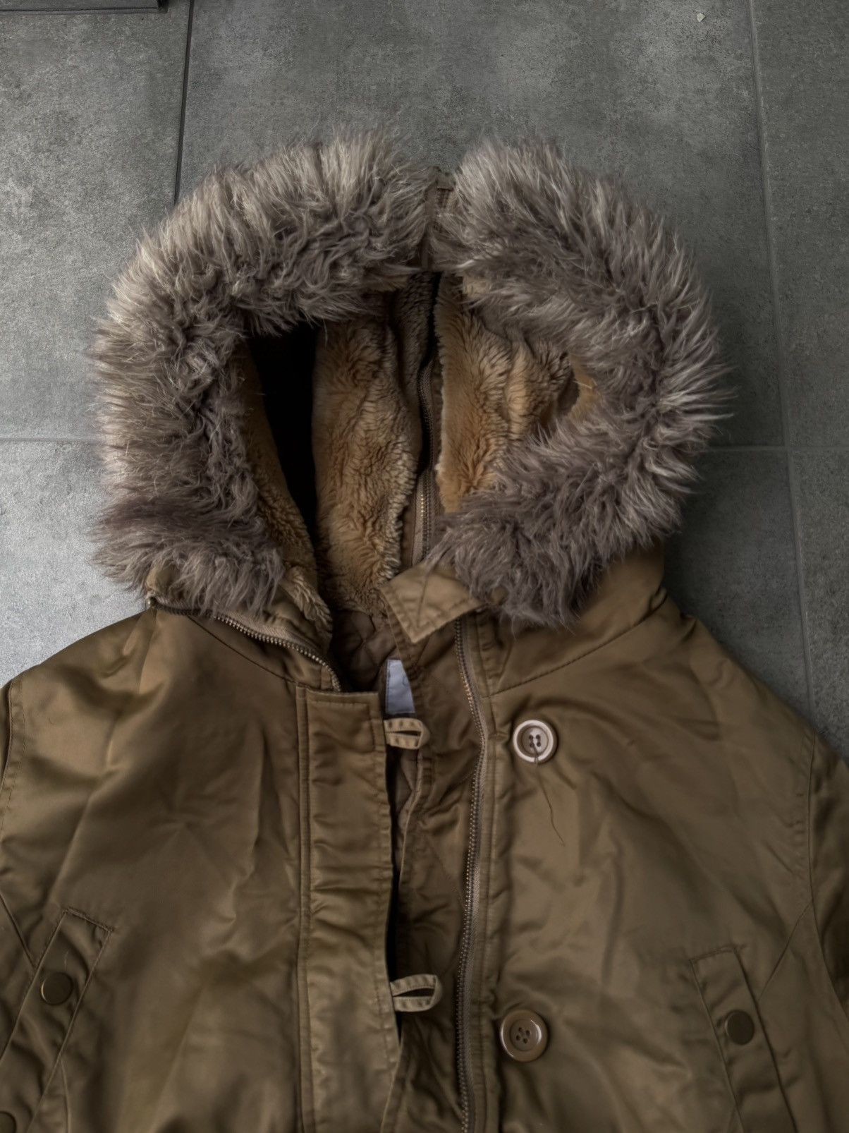 Hysteric Glamour Vintage If Six Was Nine Style Puffer Bomber Jacket Fur Hood Size M / US 6-8 / IT 42-44 - 4 Thumbnail