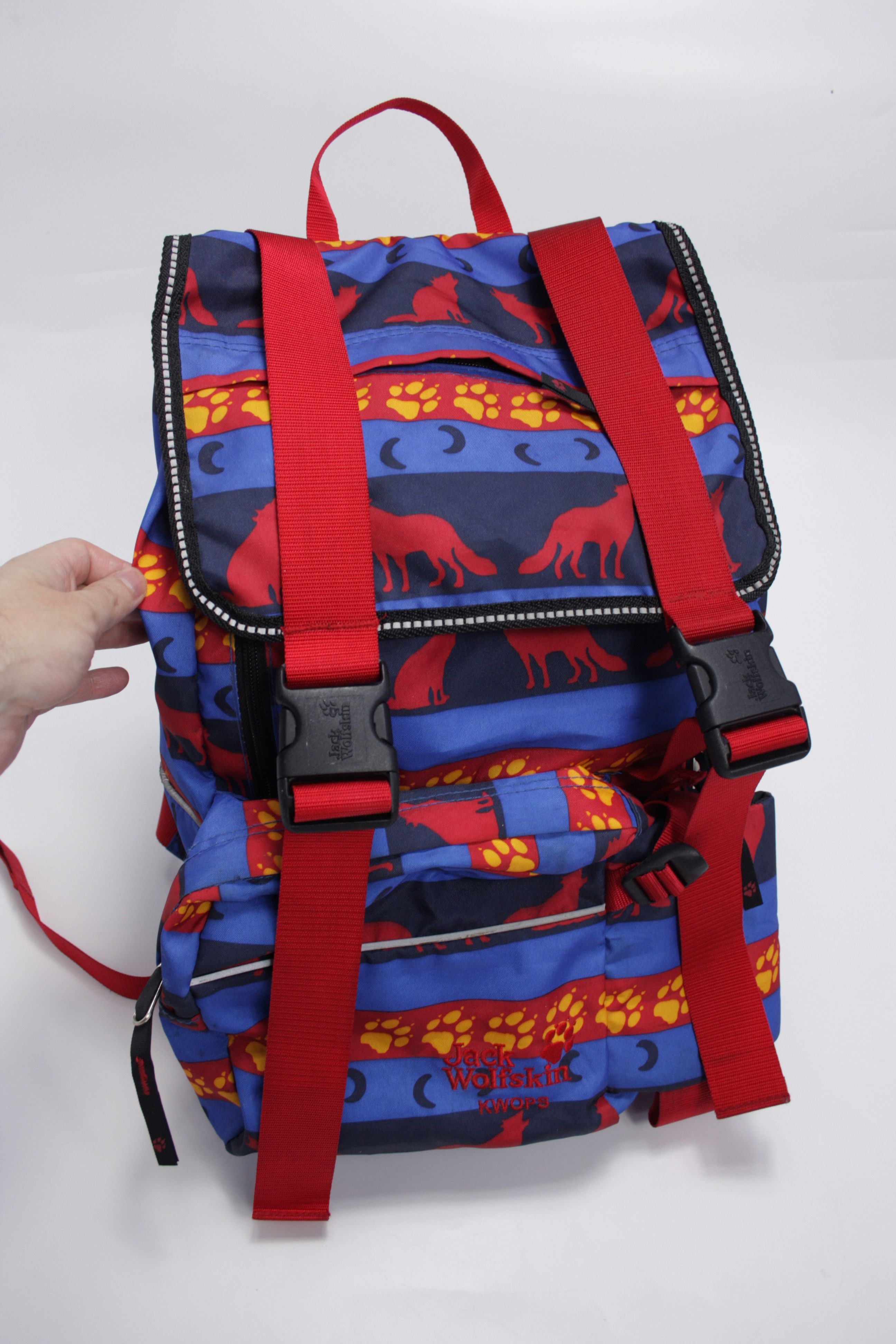 Jack Wolfskin × Japanese Brand × Vintage Jack Wolfskin KWOPS Vintage Printed Hiking Backpack Bag Size ONE SIZE - 2 Thumbnail
