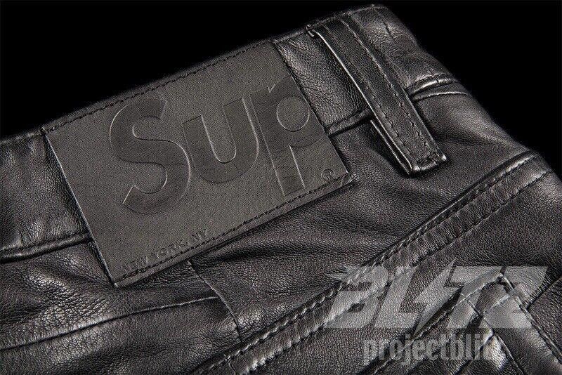 Supreme SS23 Supreme Patchwork Leather 5-Pocket Jean Pants 30 Size US 30 / EU 46 - 4 Thumbnail