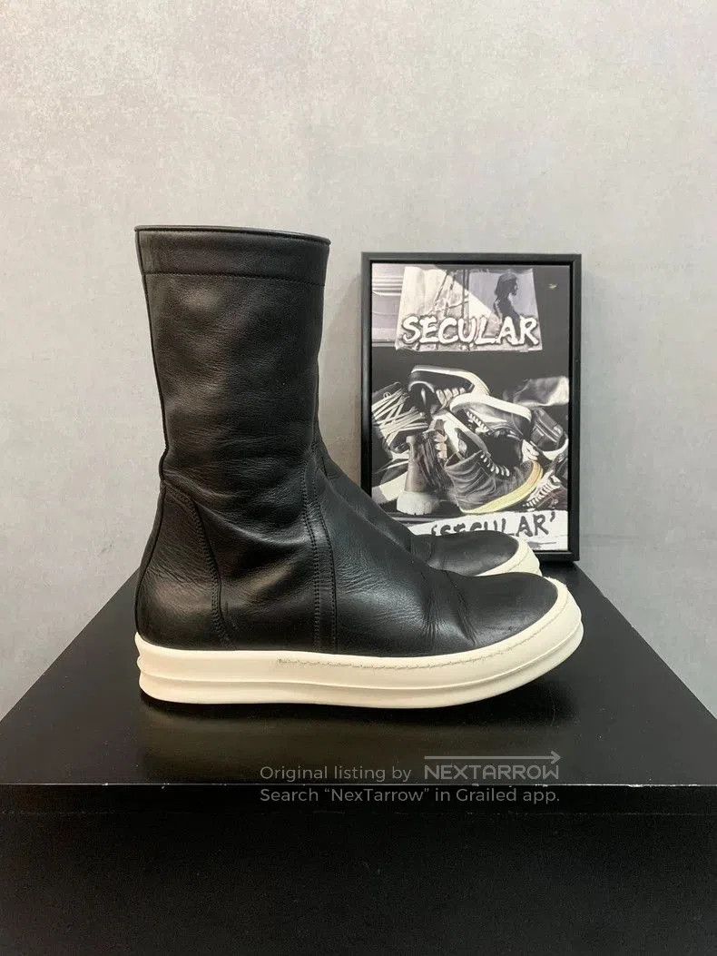 Rick Owens Rick Owens Black Leather High Boots. Size US 7 / EU 40 - 4 Thumbnail