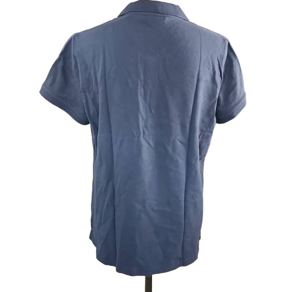 Nautica Nautica Women's Size XL Navy Short Sleeve Polo Shirt Size XL / US 12-14 / IT 48-50 - 3 Thumbnail