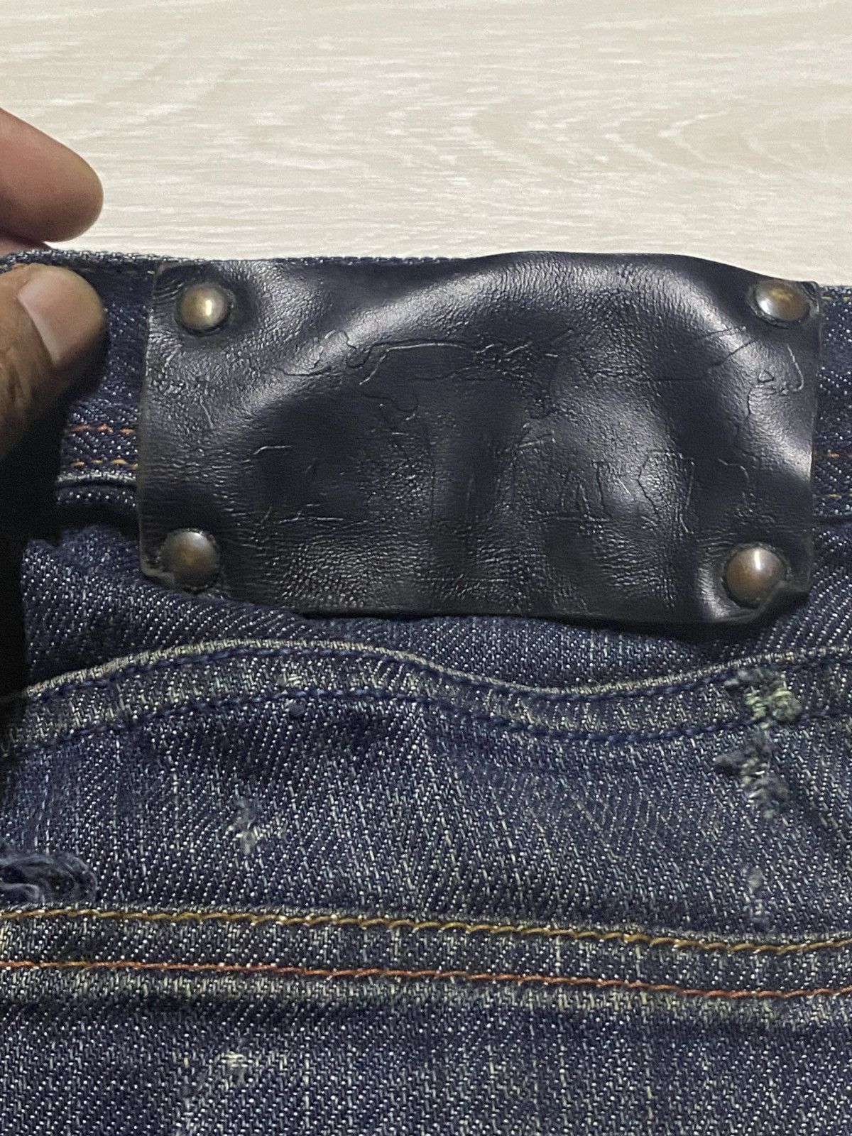 Levi's Levis Y2K Black Denim Distressed Straight Fits Jeans Size US 31 - 12 Thumbnail