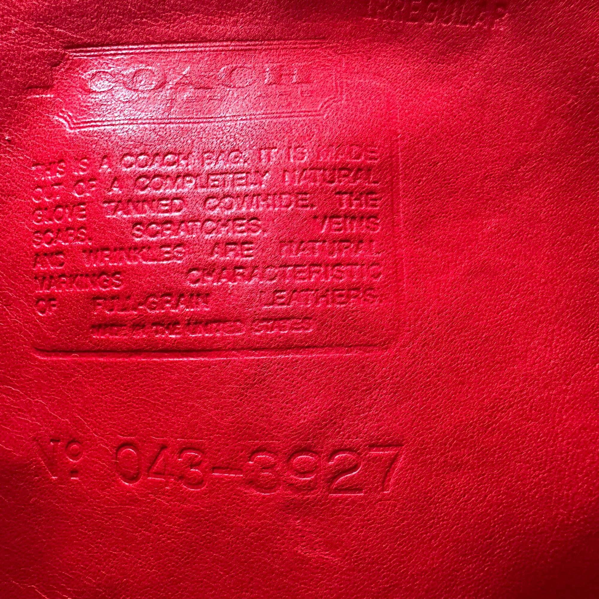 Coach Vintage 1980s Coach Red Tailored Pouch 4110 Made in NYC Size ONE SIZE - 9 Thumbnail