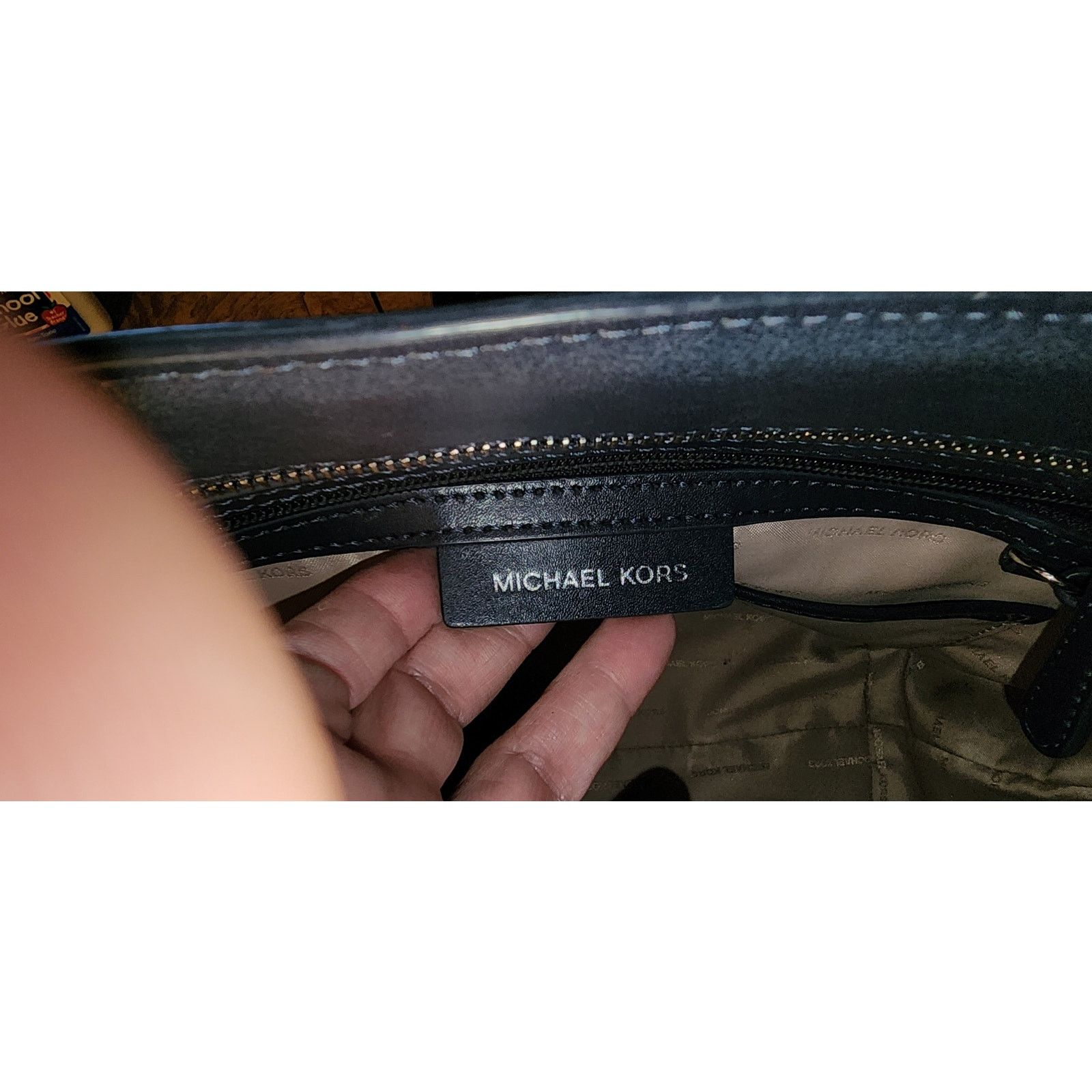 Michael Kors Michael Kors Hamilton Large Studded Shoulder Bag navy blue Size ONE SIZE - 3 Thumbnail