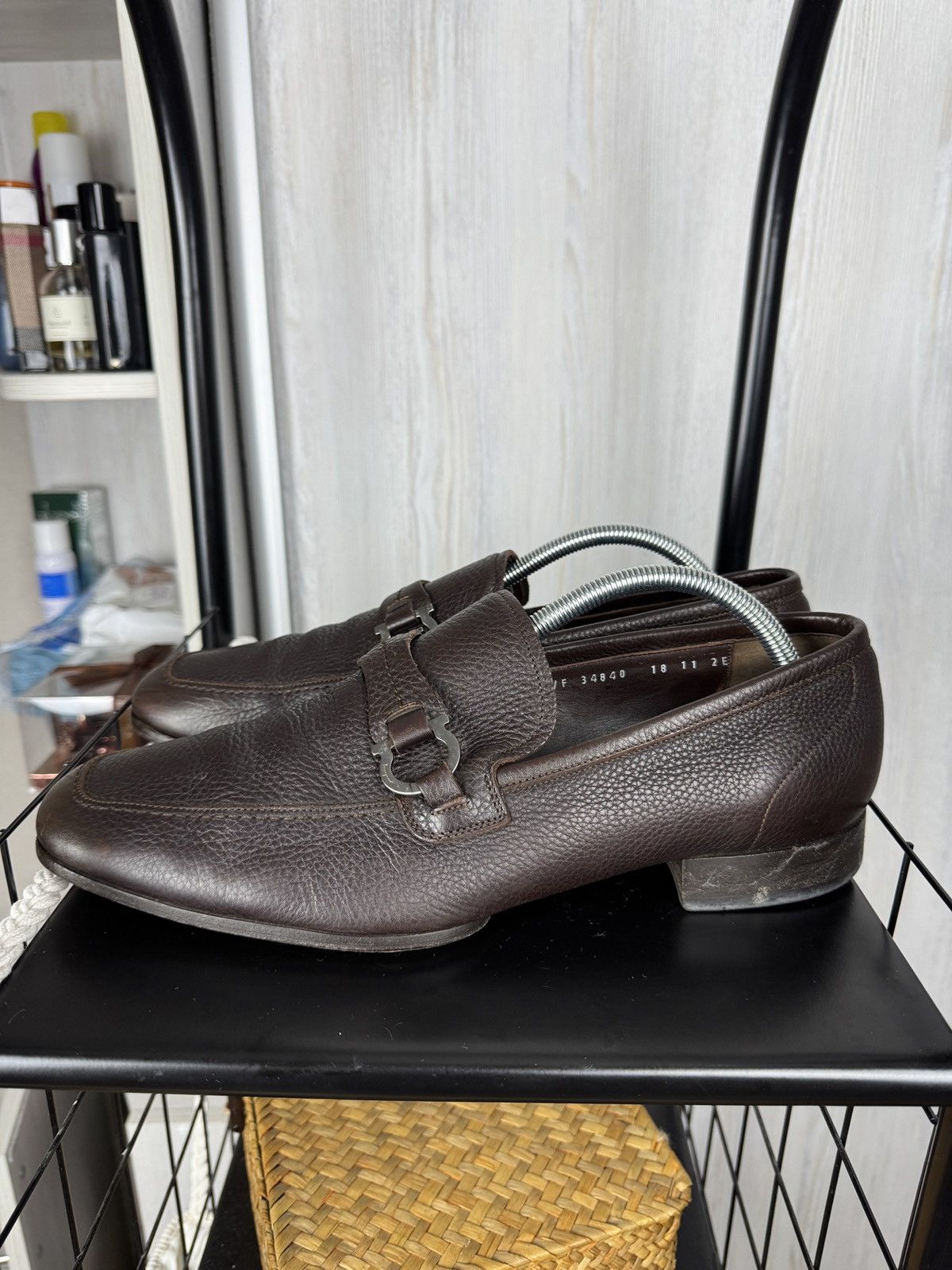 Salvatore Ferragamo SALVATORE FERRAGAMO MENS SIGNATURE LEATHER TAN LOAFERS Size US 11 / EU 44 - 11 Thumbnail