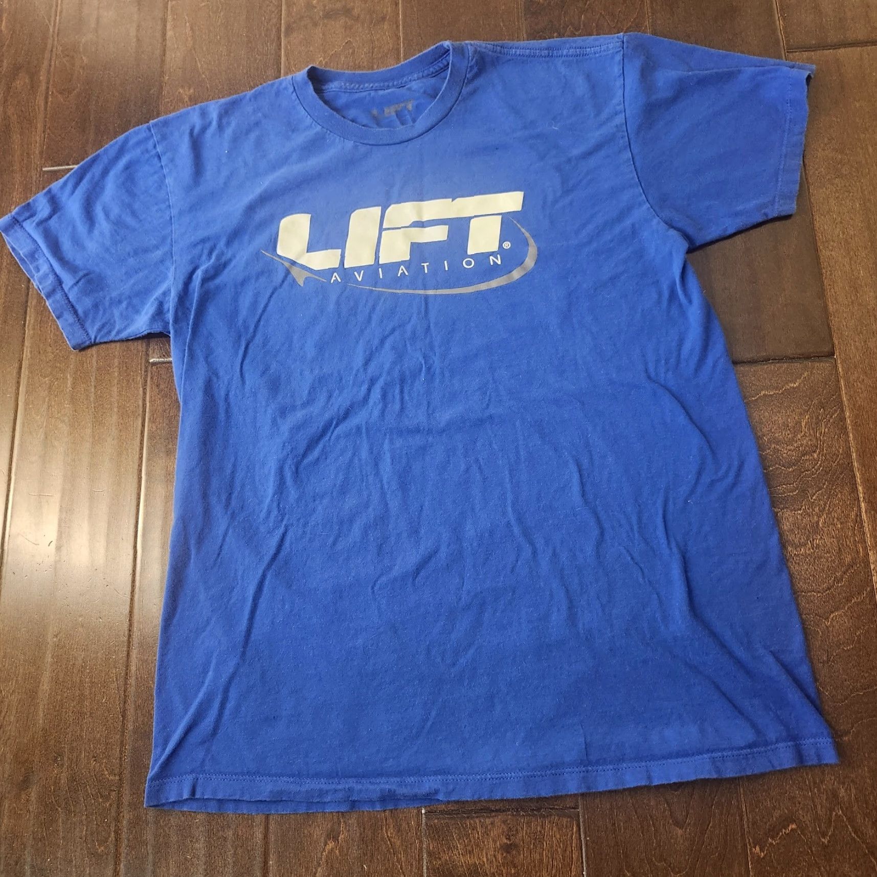 Vintage LIFT Aviation T Shirt Mens Large Blue Graphic Logo Tee Short Sleeve Casual Size US L / EU 52-54 / 3 - 2 Thumbnail