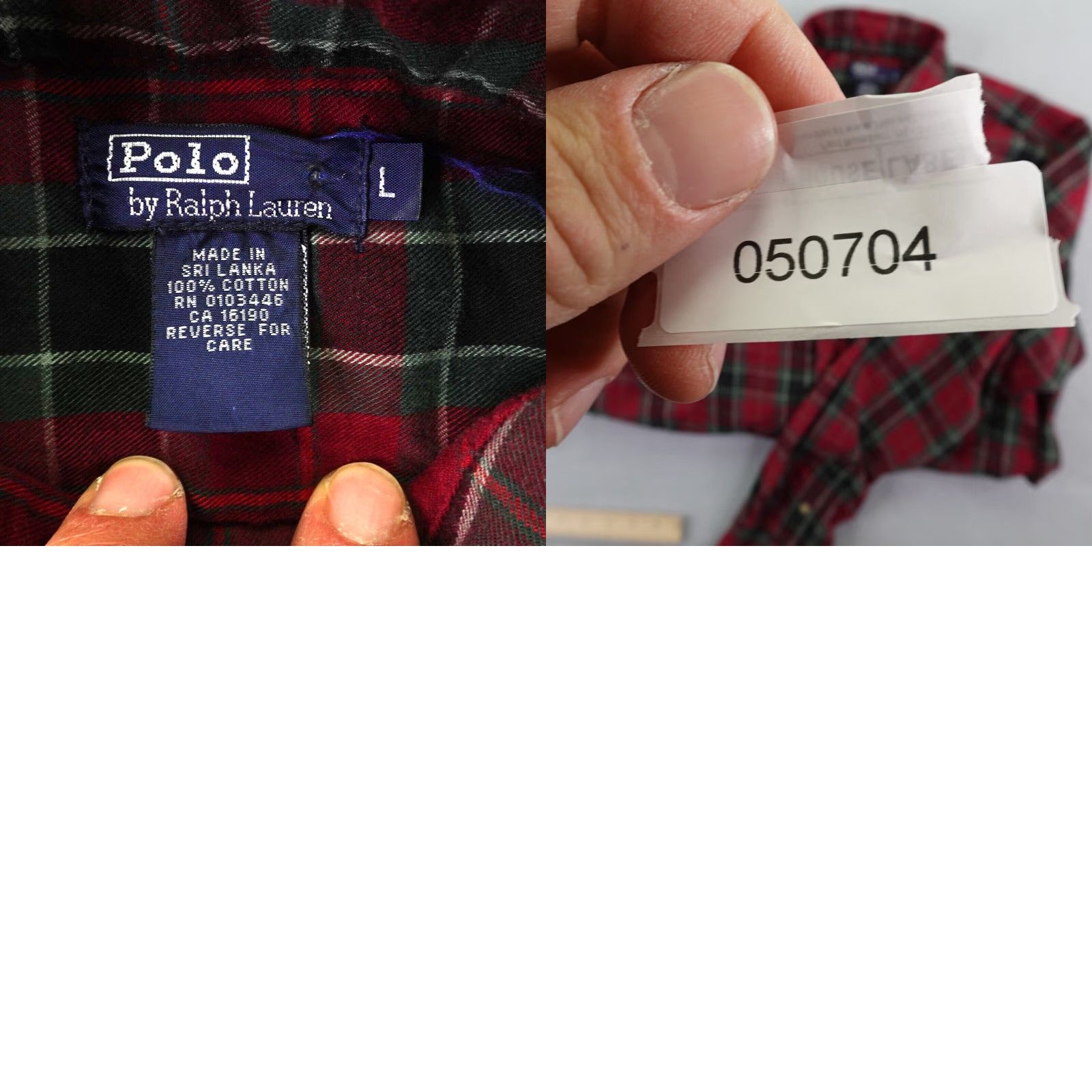 Polo Ralph Lauren VINTAGE Polo Ralph Lauren Shirt Mens Medium Red Green Tartan Plaid Flannel Pony Shirt Size US M / EU 48-50 / 2 - 8 Thumbnail
