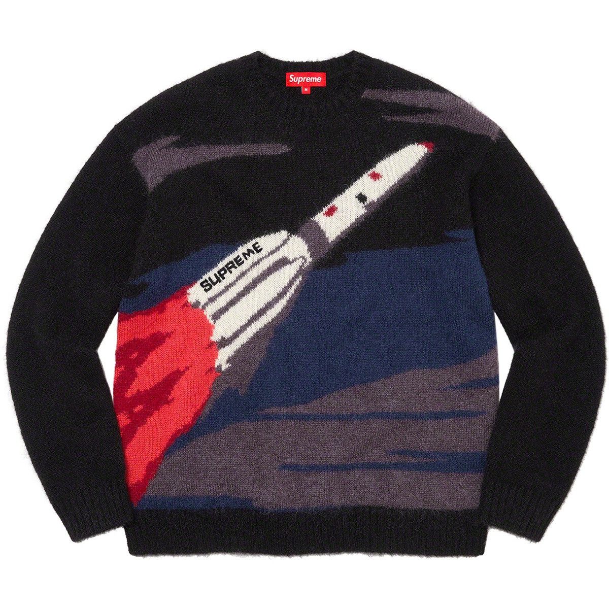 image of Supreme Rocket Sweater in Black, Men's (Size Small)