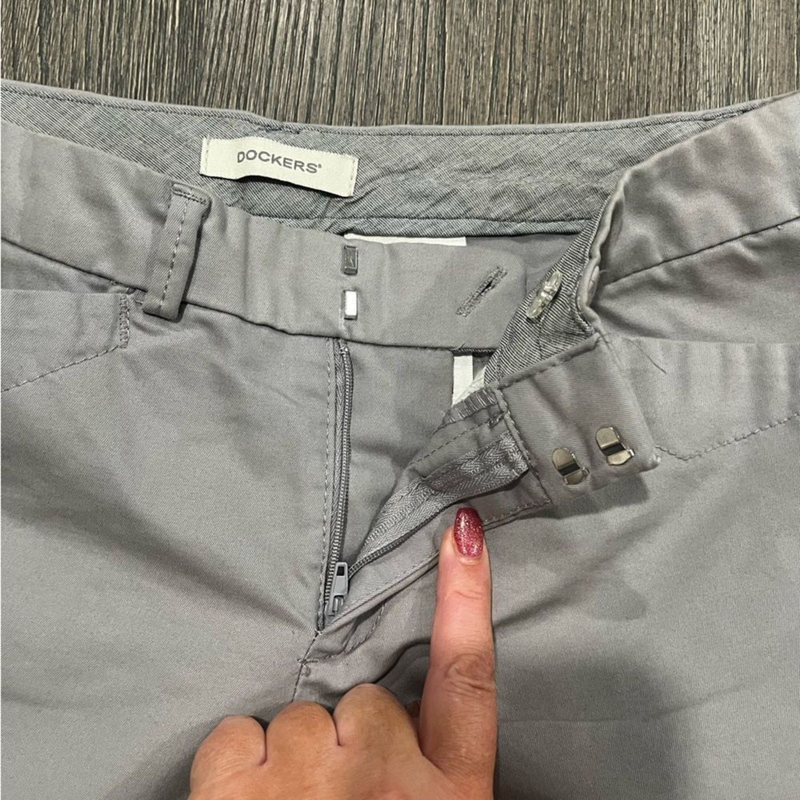 Dockers Dockers Light Gray Cropped Wide Leg Trousers Size 4 Size 27" / US 4 / IT 40 - 3 Thumbnail