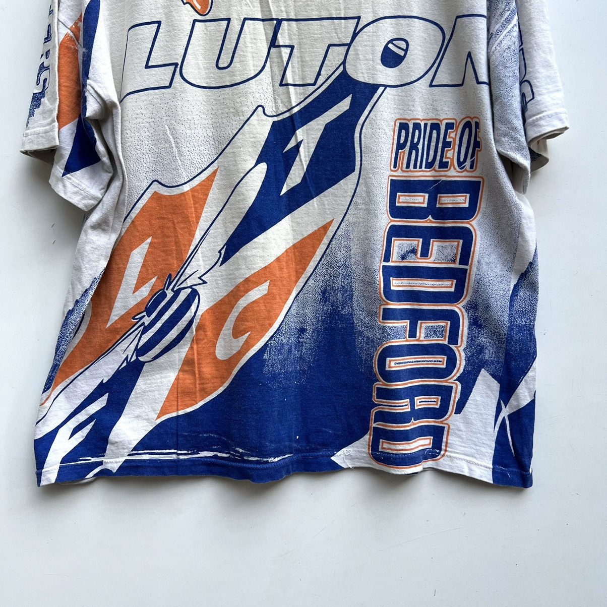 Vintage Vintage 90s Luton Town FC AOP Soccer Football t-shirt Size US XXL / EU 58 / 5 - 12 Thumbnail