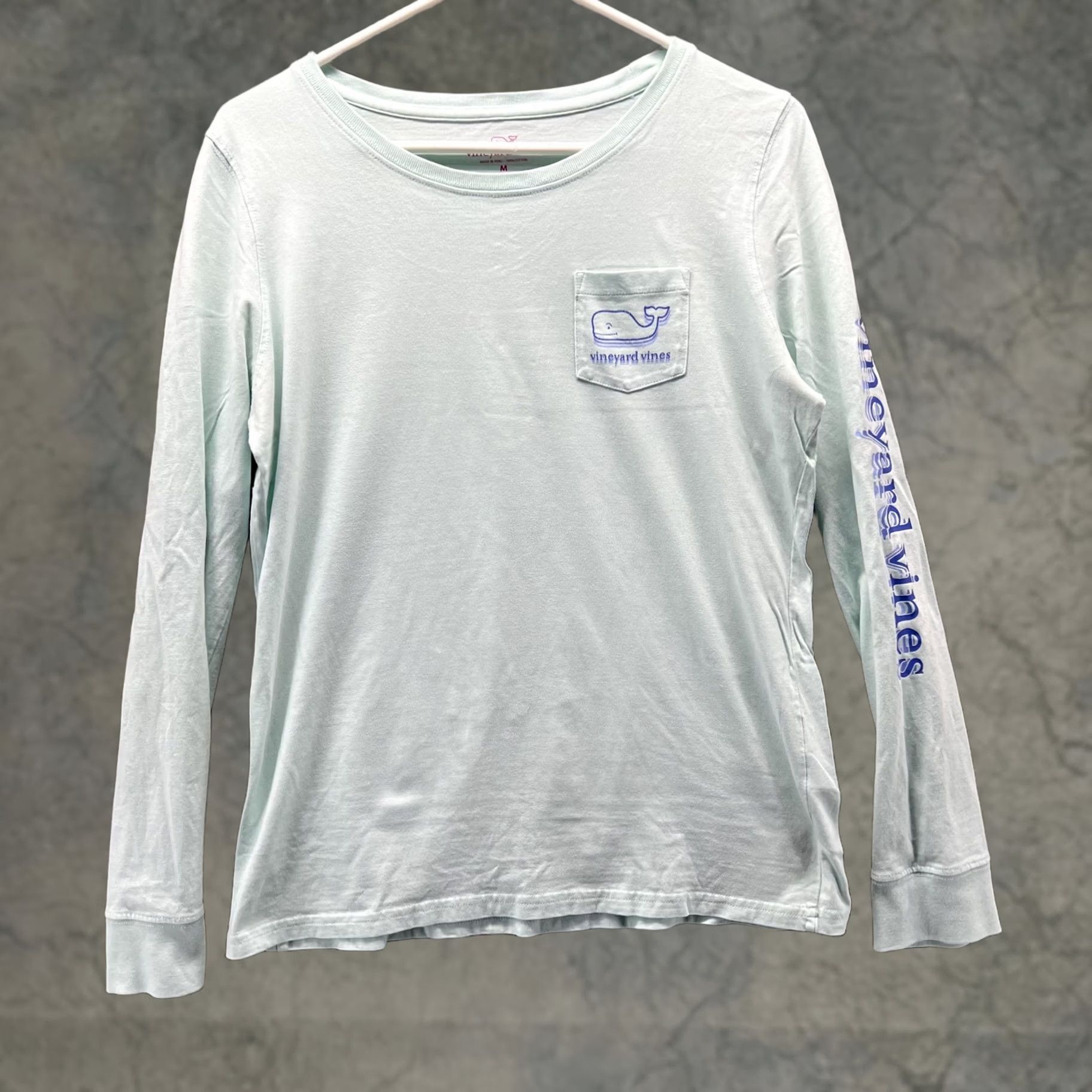 Vineyard Vines Vineyard Vines Shirt Womens Medium Green Long Sleeve Whale Graphic Pocket Tee Size M / US 6-8 / IT 42-44 - 1 Thumbnail