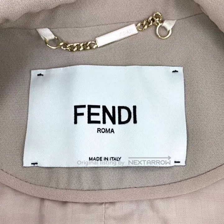 Fendi Fendi Beige Collared Belted Blazer Coat. Size US XS / EU 42 / 0 - 5 Thumbnail