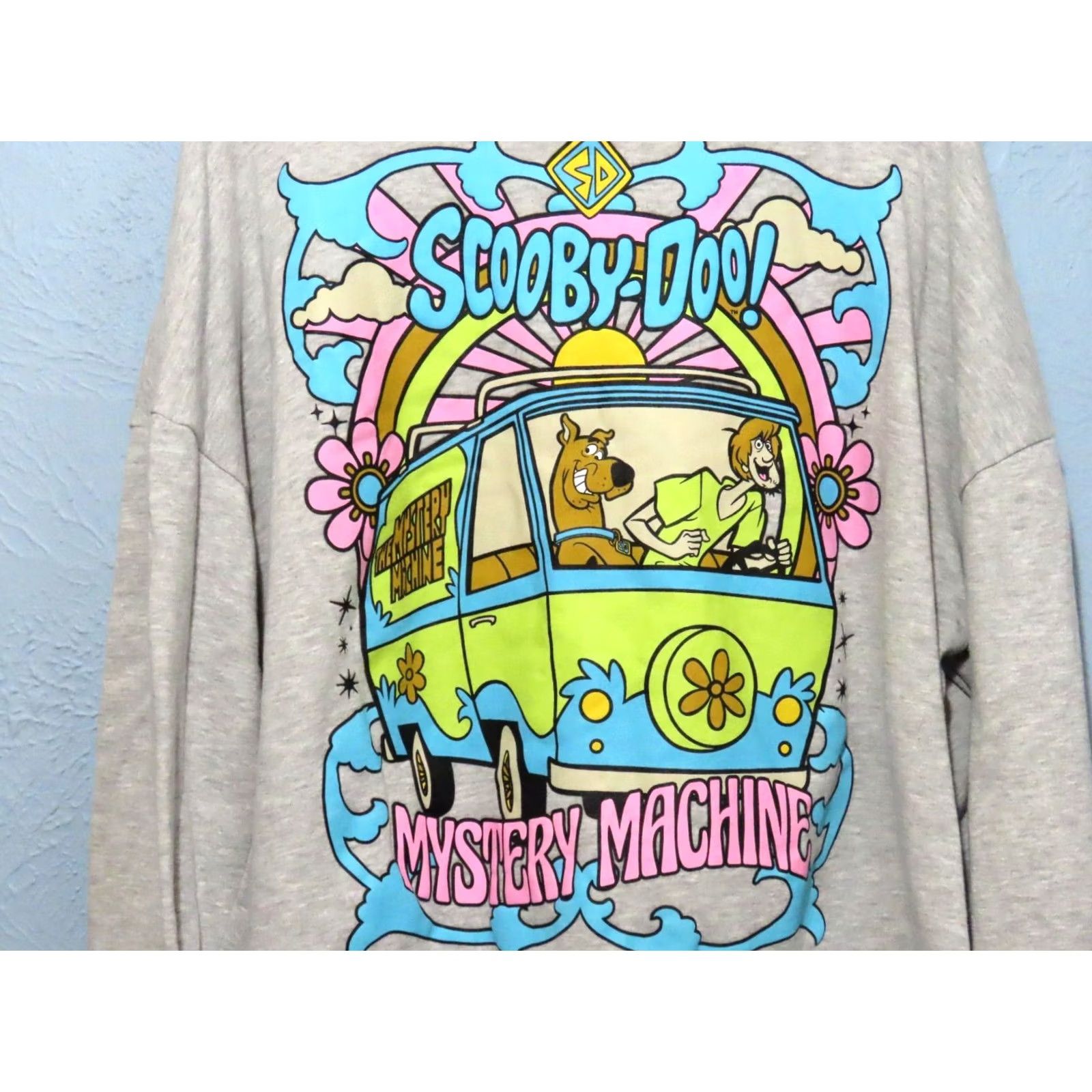 Vintage Scooby Doo Mystery Machine Hoodie Woman 2XL Gray Cartoon Retro 90s Hooded Long Sleeve Front Back Graphics Mens Womens Girls Boys Size XXL / US 16-18 / IT 52-54 - 6 Thumbnail