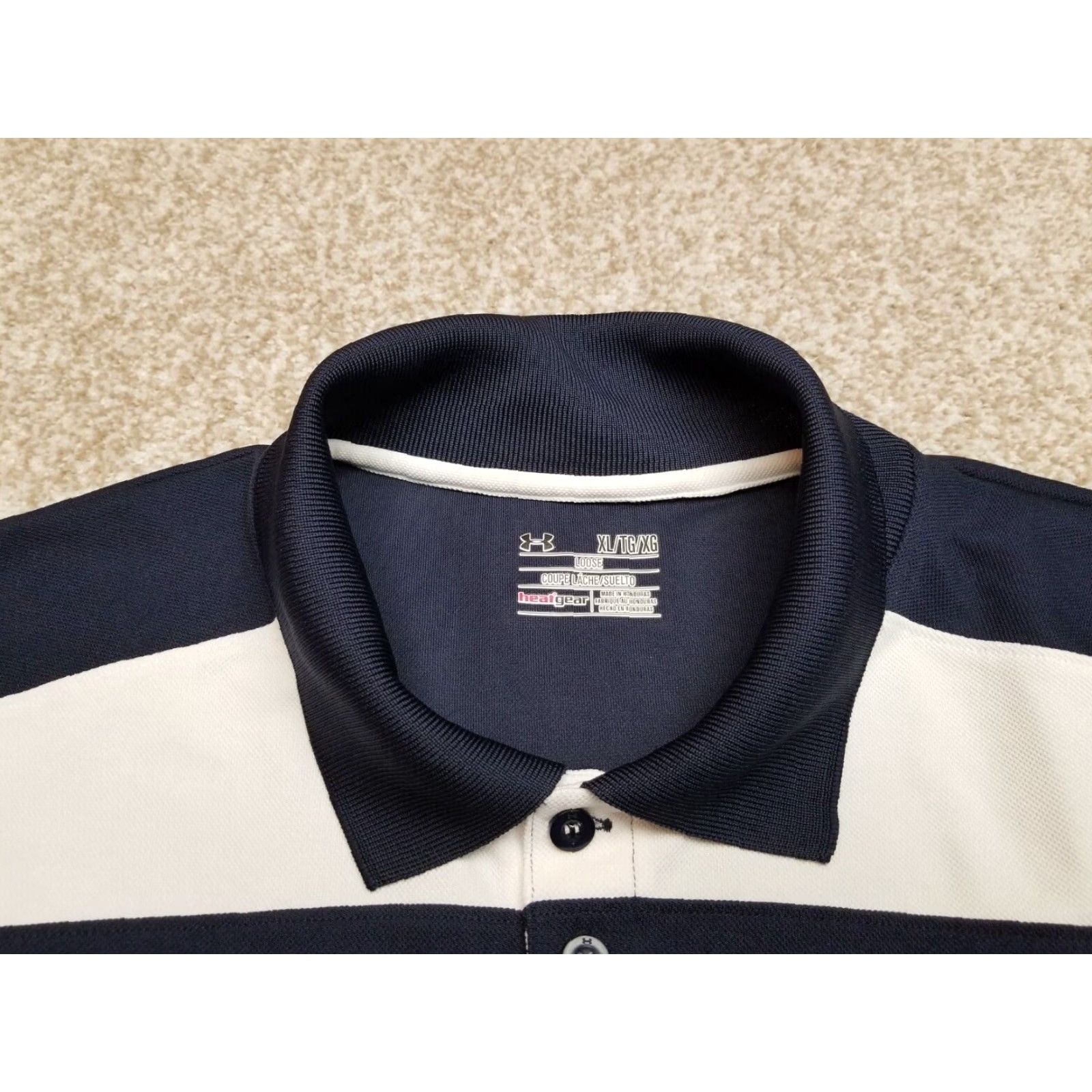 Under Armour Armour Heatgear Polo Shirt Mens XL Blue Loose Fit Under Armour HeatGear Polo Shirts Golf Walking Size US XL / EU 56 / 4 - 3 Thumbnail