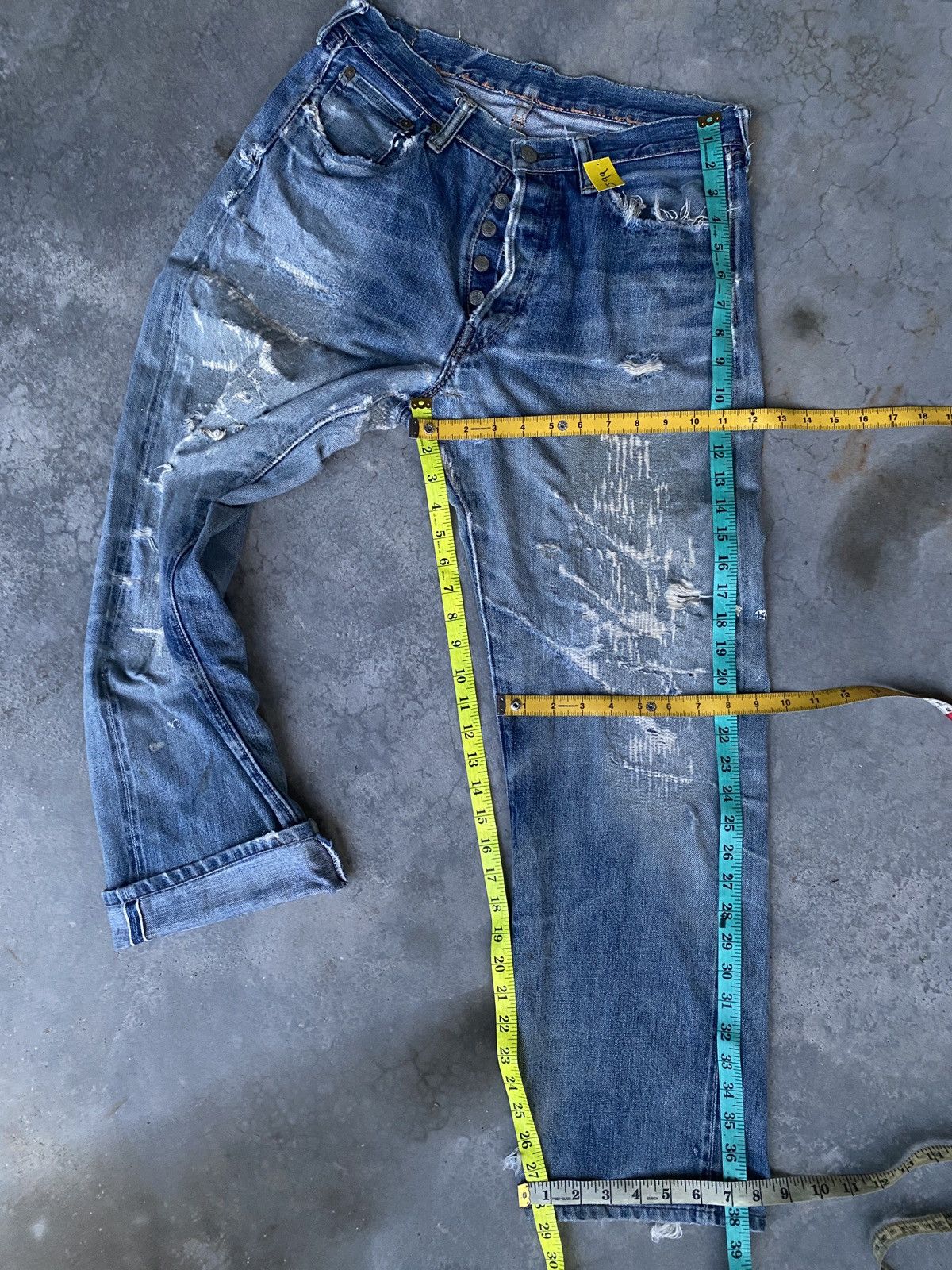 Full Count & Co. Full count selvedge distressed denim Size US 30 / EU 46 - 7 Thumbnail