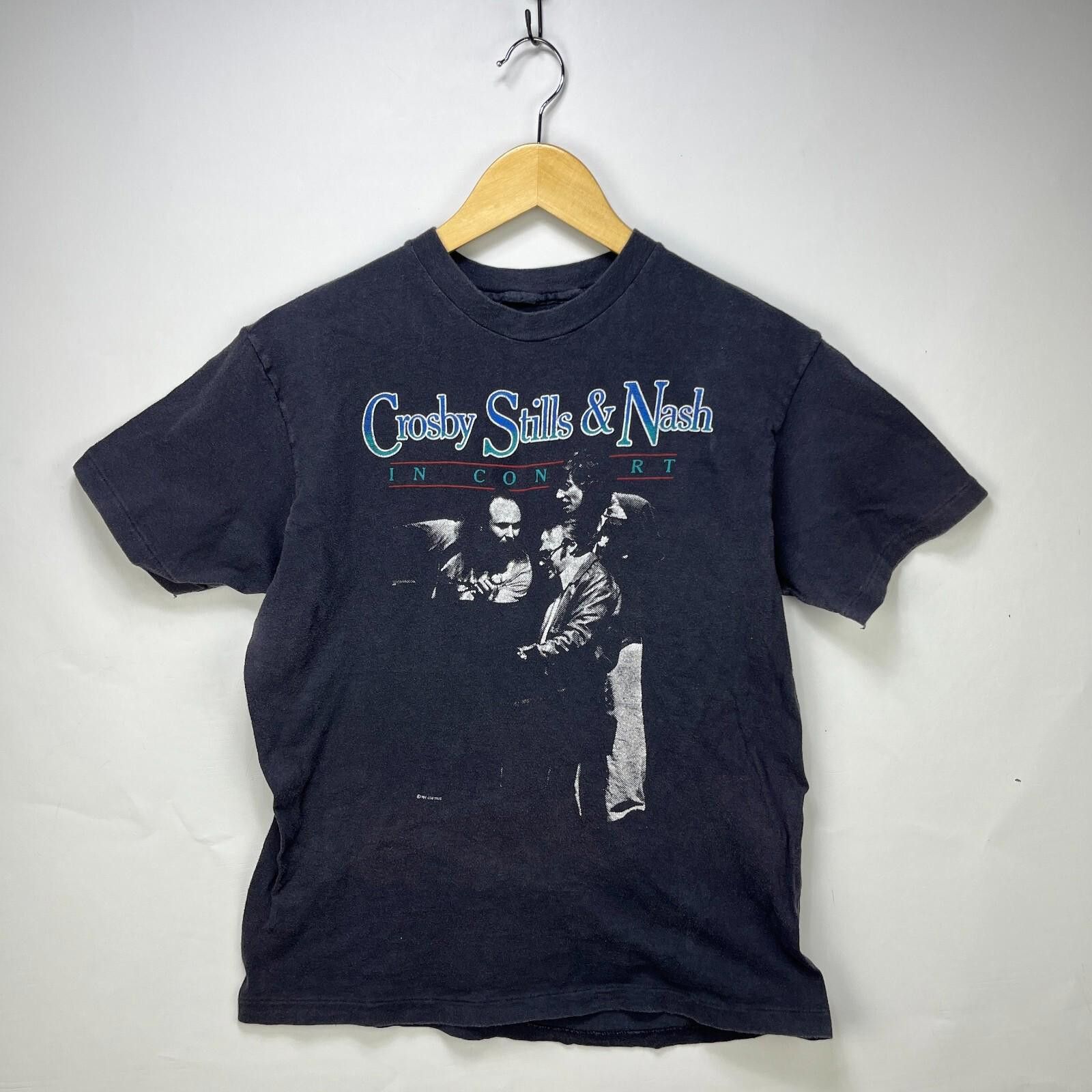 Vintage Vintage 80s Crosby Stills and Nash Band T Shirt Medium Large Size US M / EU 48-50 / 2 - 1 Thumbnail
