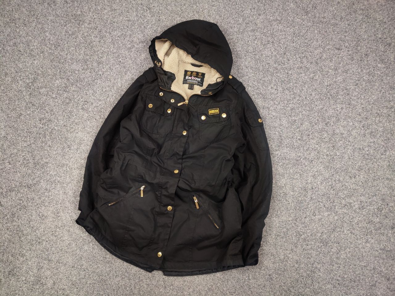 Barbour Barbour International flywheel Parka Waxed Coat Fur Jacket Size M / US 6-8 / IT 42-44 - 2 Thumbnail