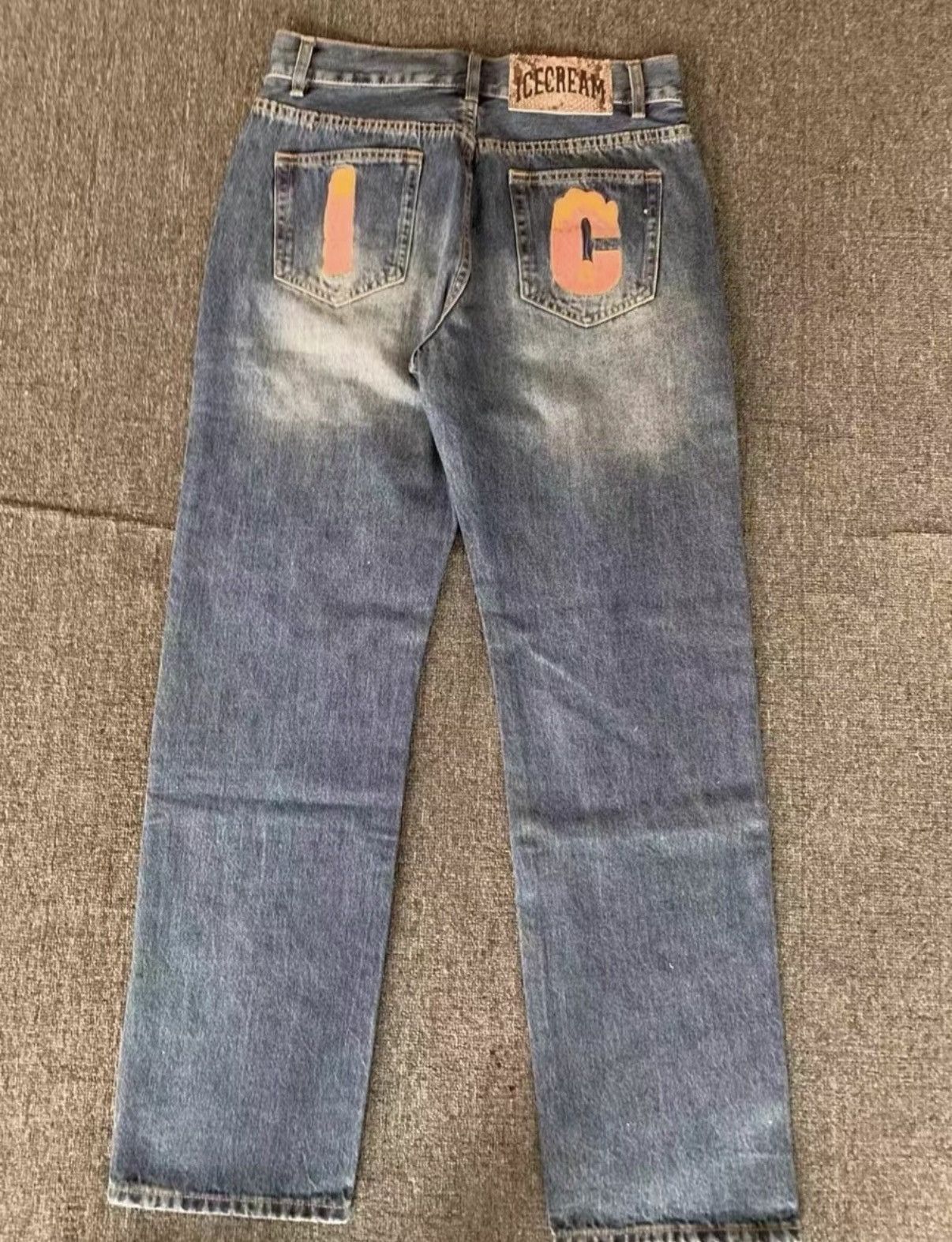 Billionaire Boys Club BBC ICECREAM Python Print Leather Patch Flying Dog Jeans Size US 34 / EU 50 - 2 Thumbnail